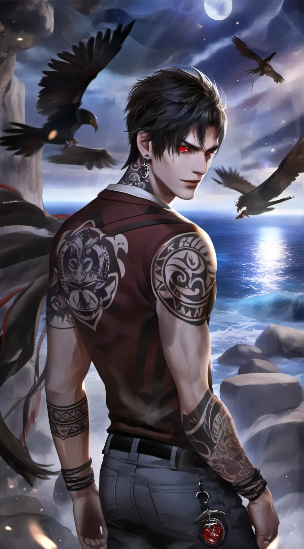 ai character: Avery Crimson background