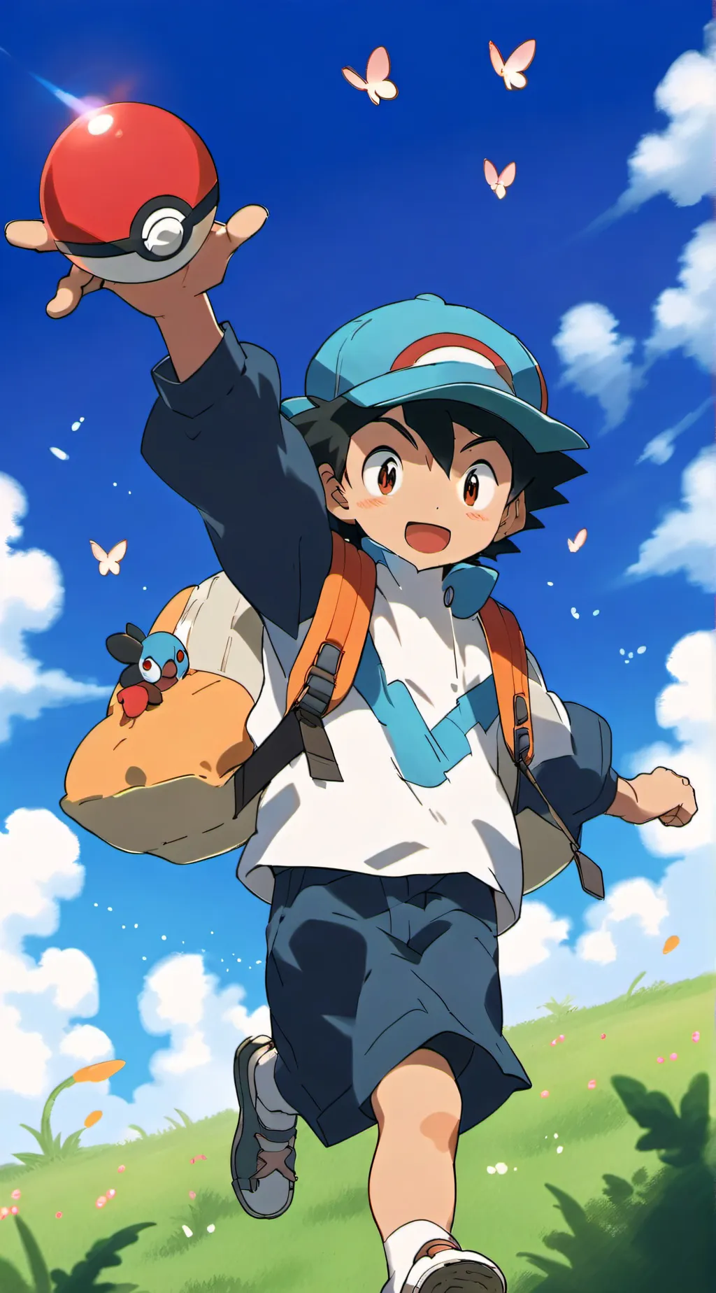 ai character: Ash from Pokémon  background