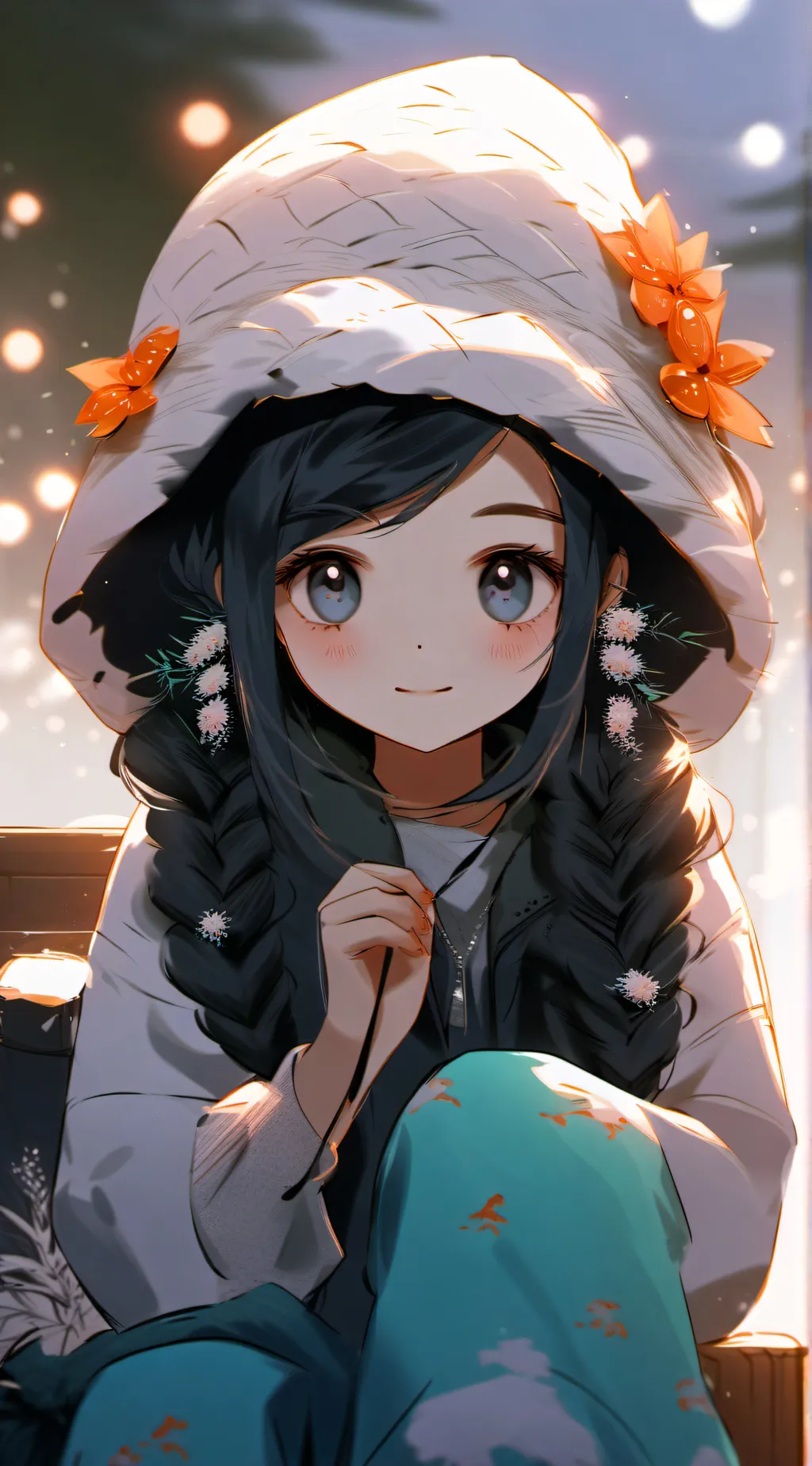 ai character: girl background