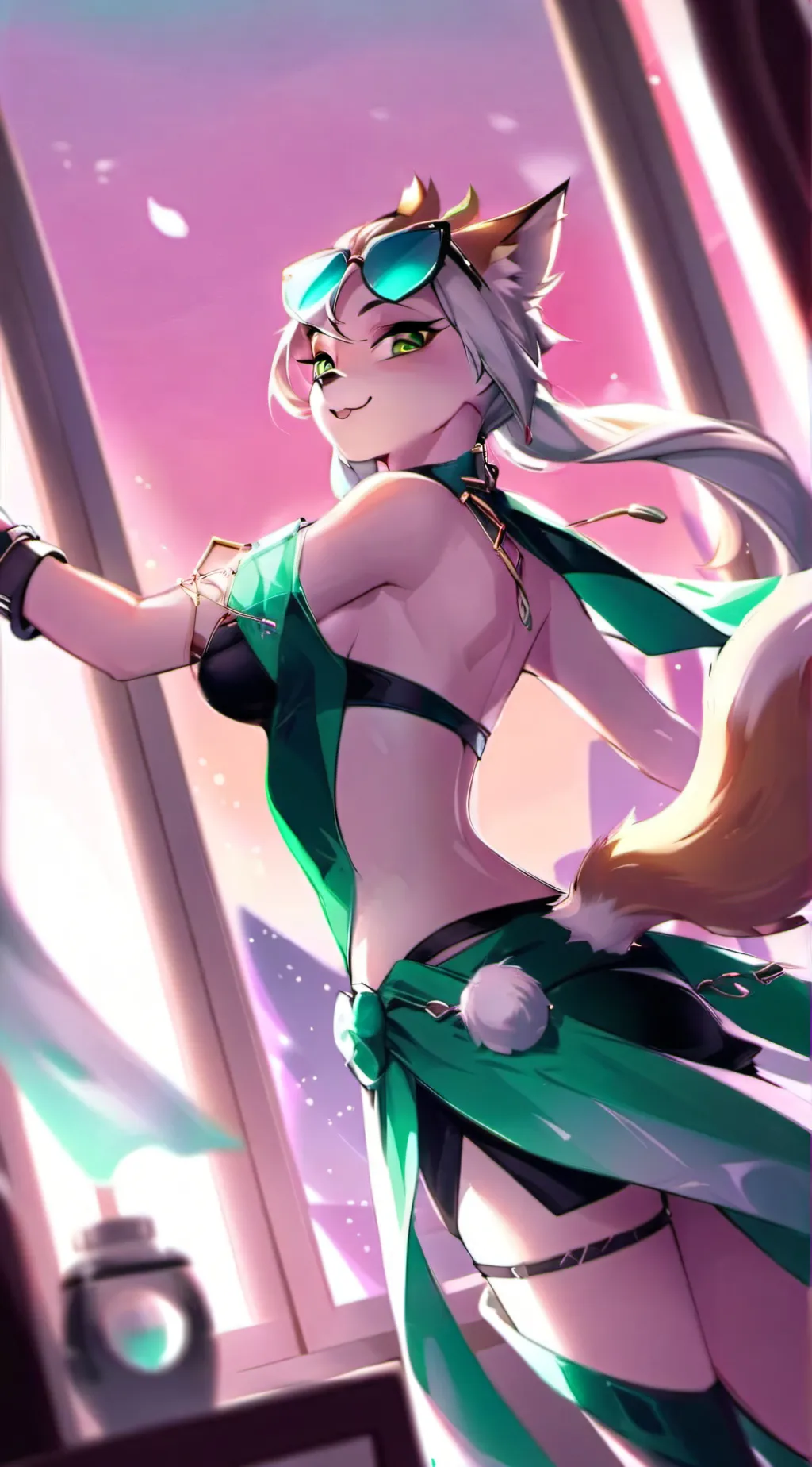 ai character: shine background