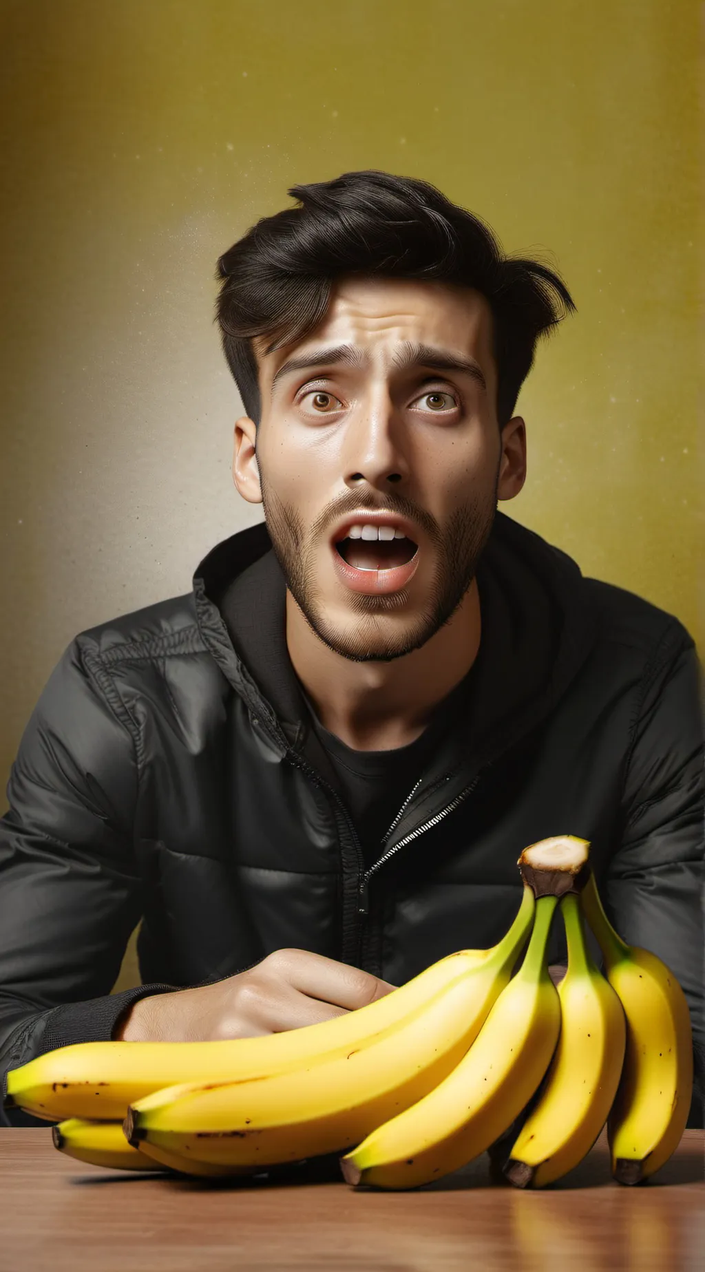 ai character: banana guy background