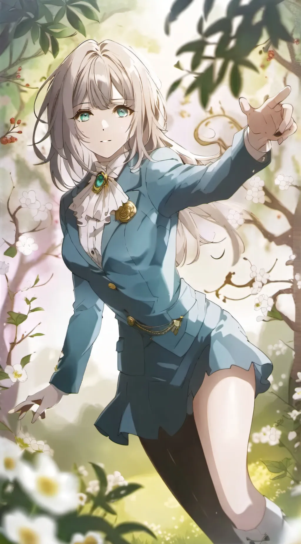 ai character: Violet background