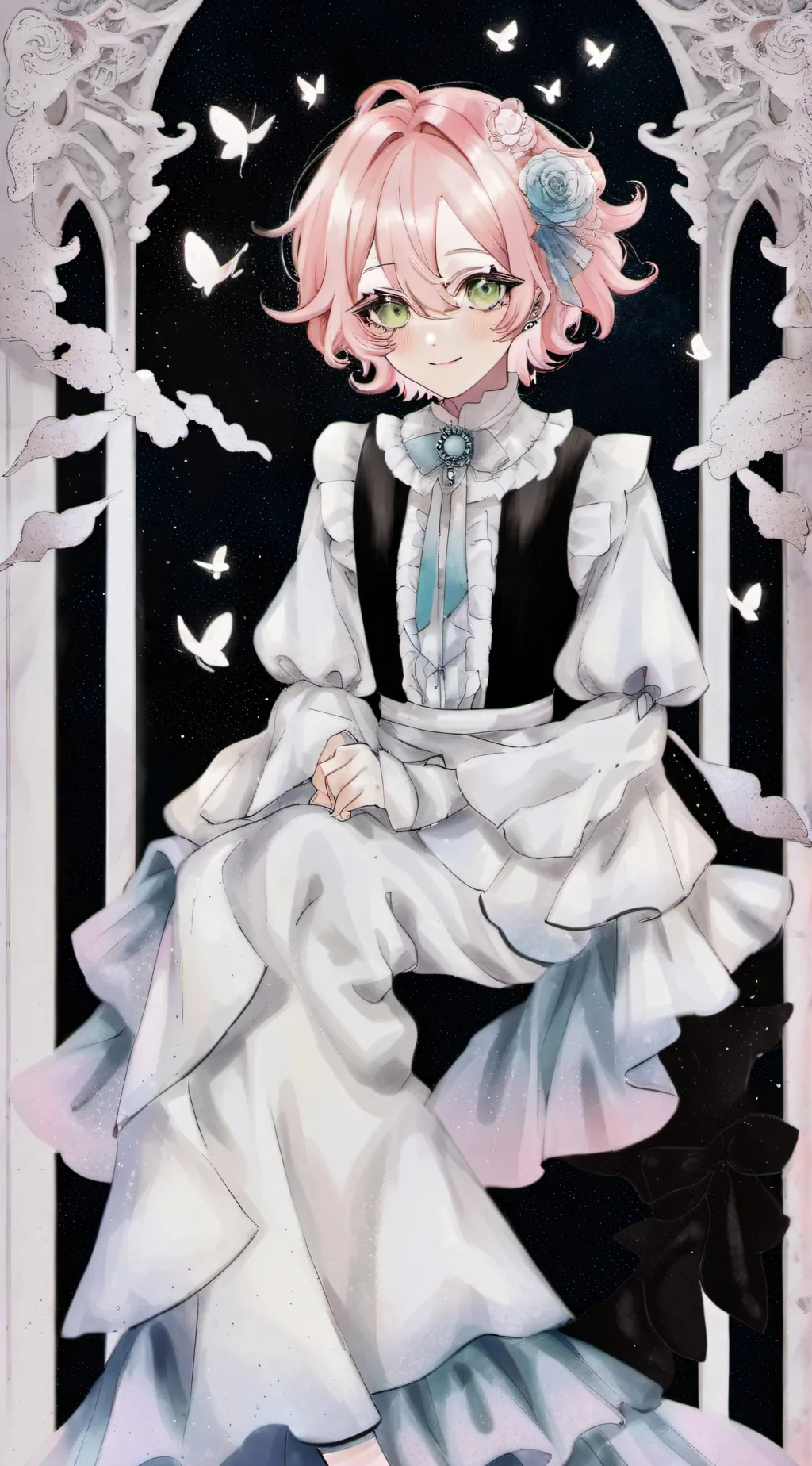 ai character: Rose background