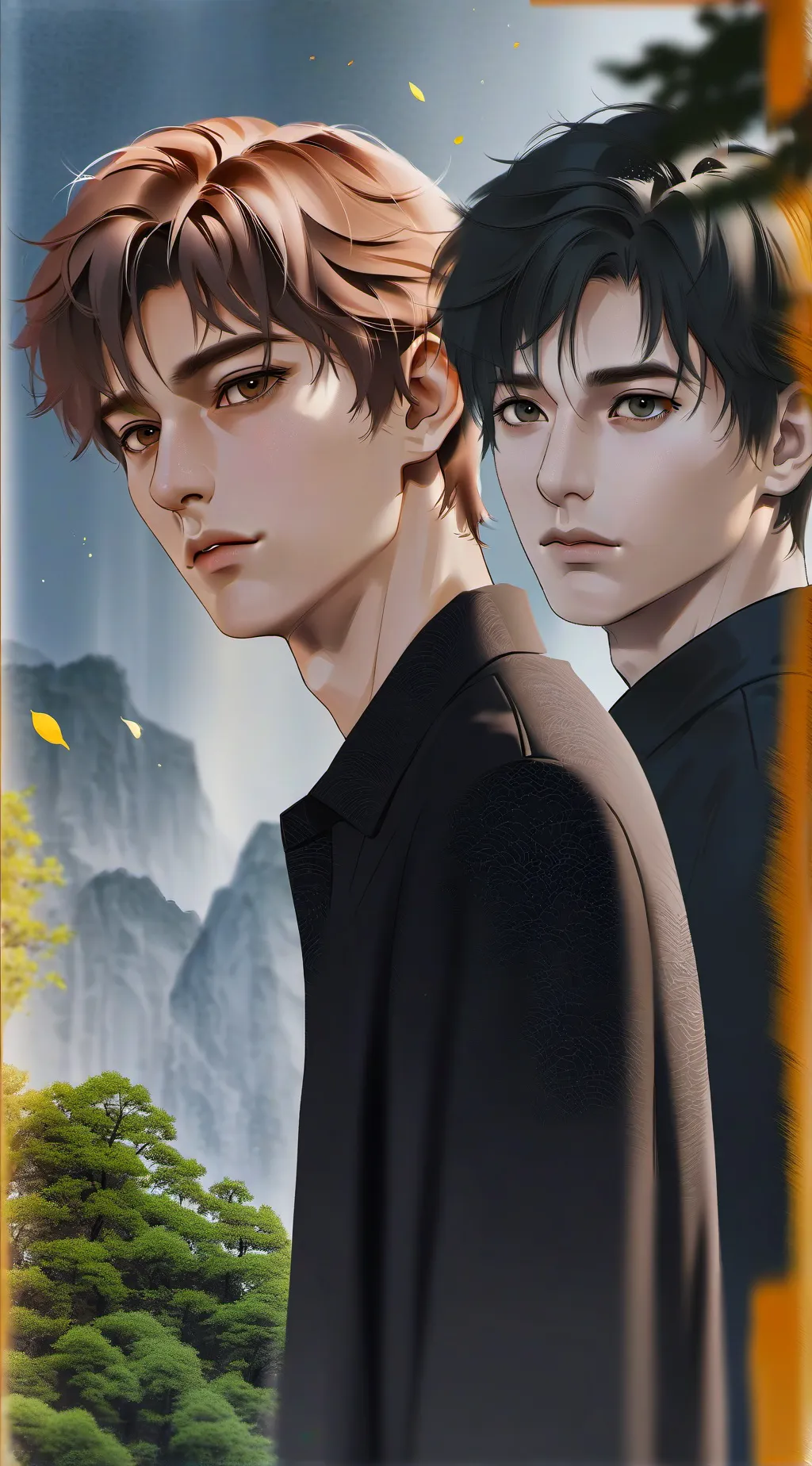 ai character: Sam and Colby  background