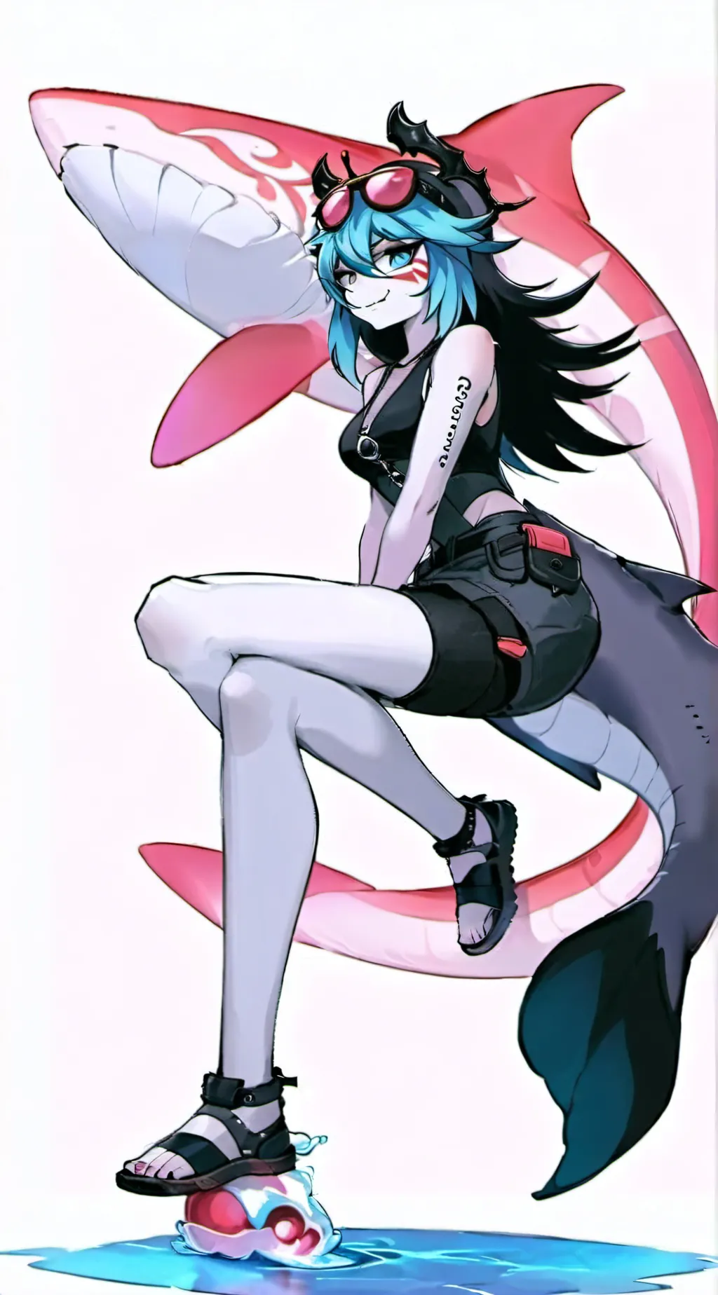 ai character: Aqua background