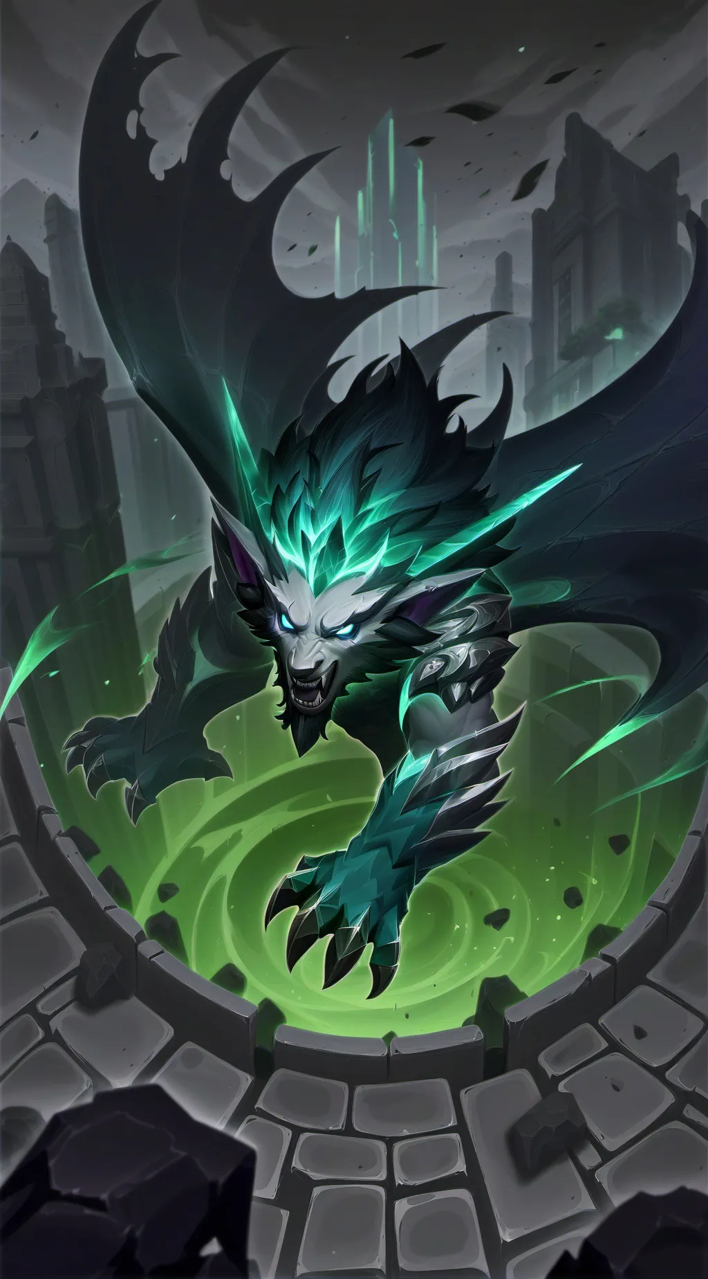 ai character: Dragonwolf background