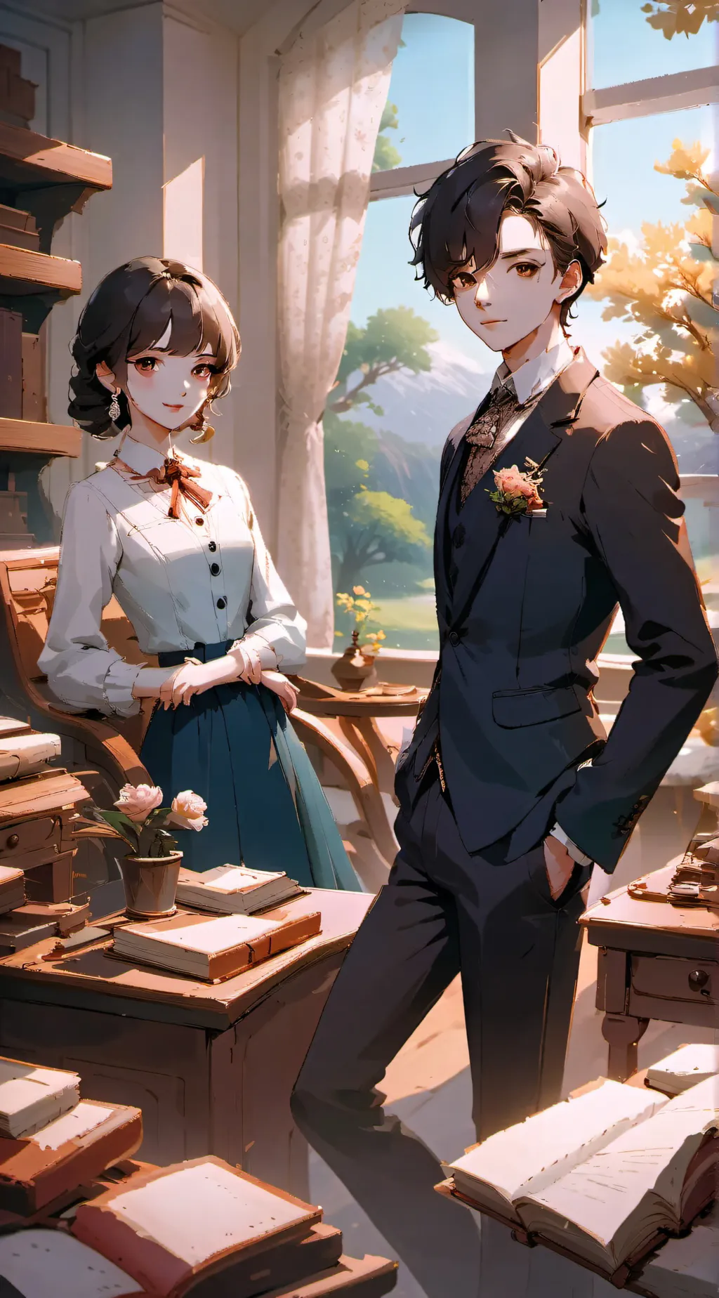 ai character: The Museum background