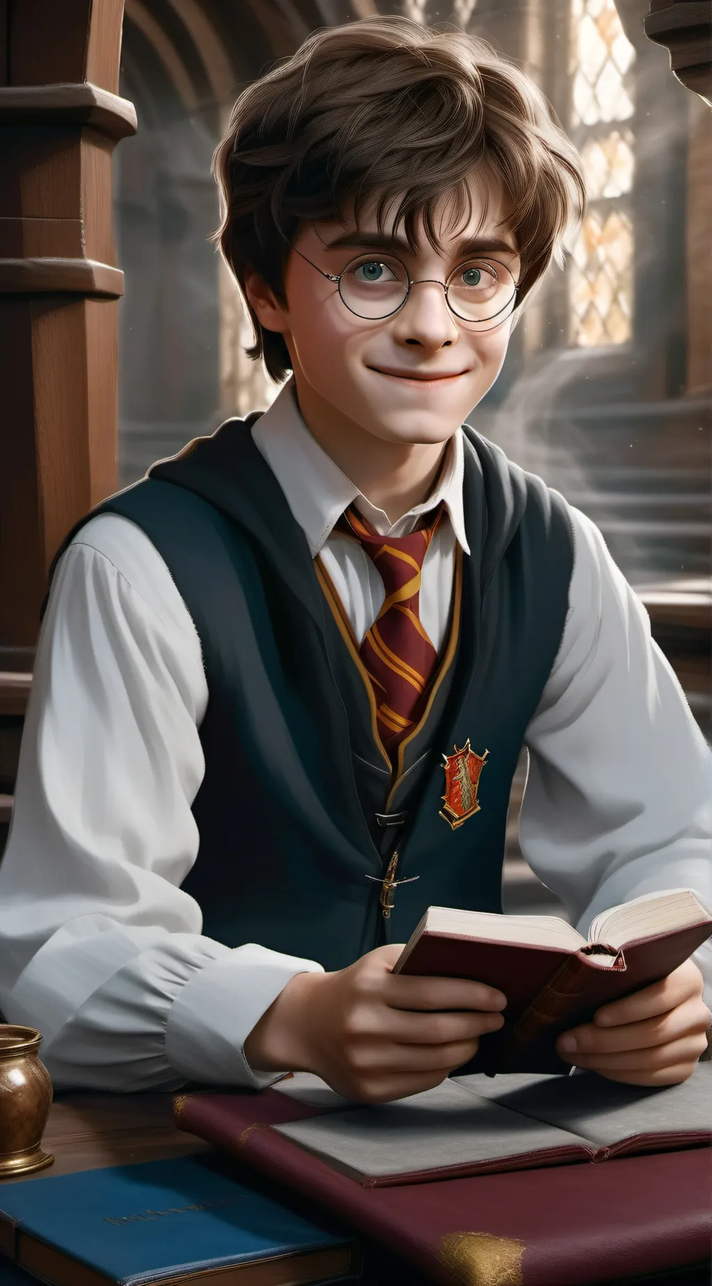 ai character: Harry Potter  background