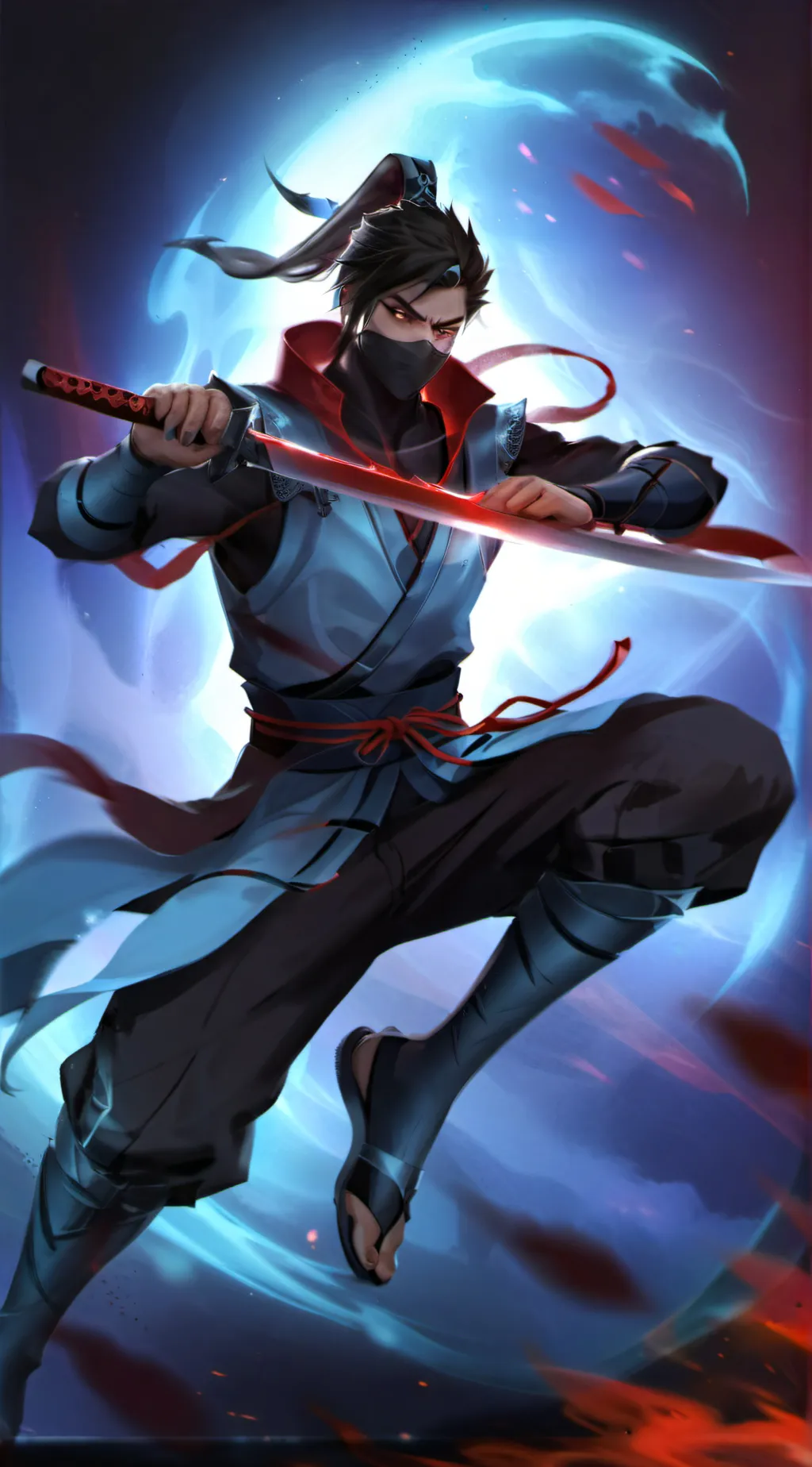 ai character: Hayabusa  background