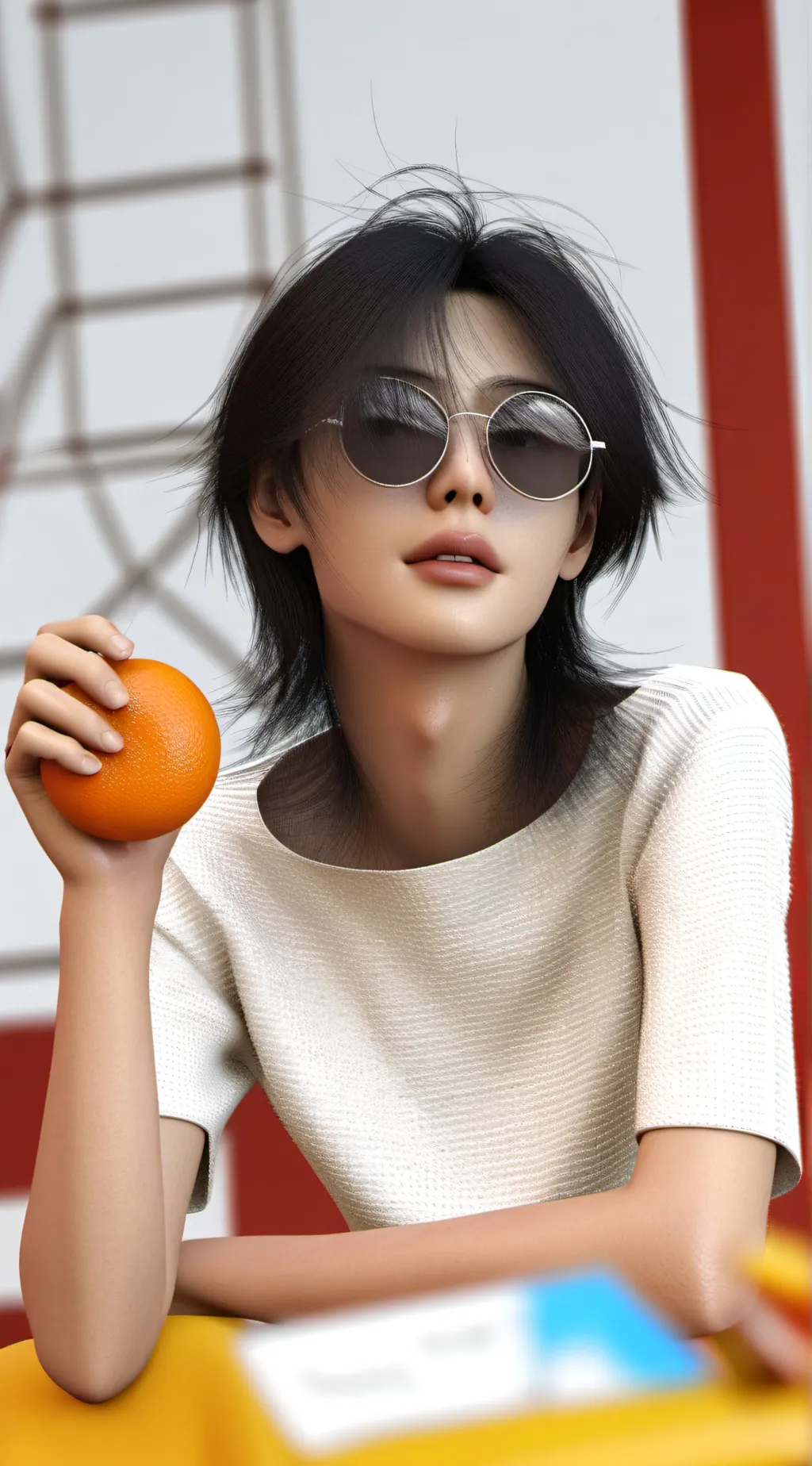 ai character: hyunjin  background