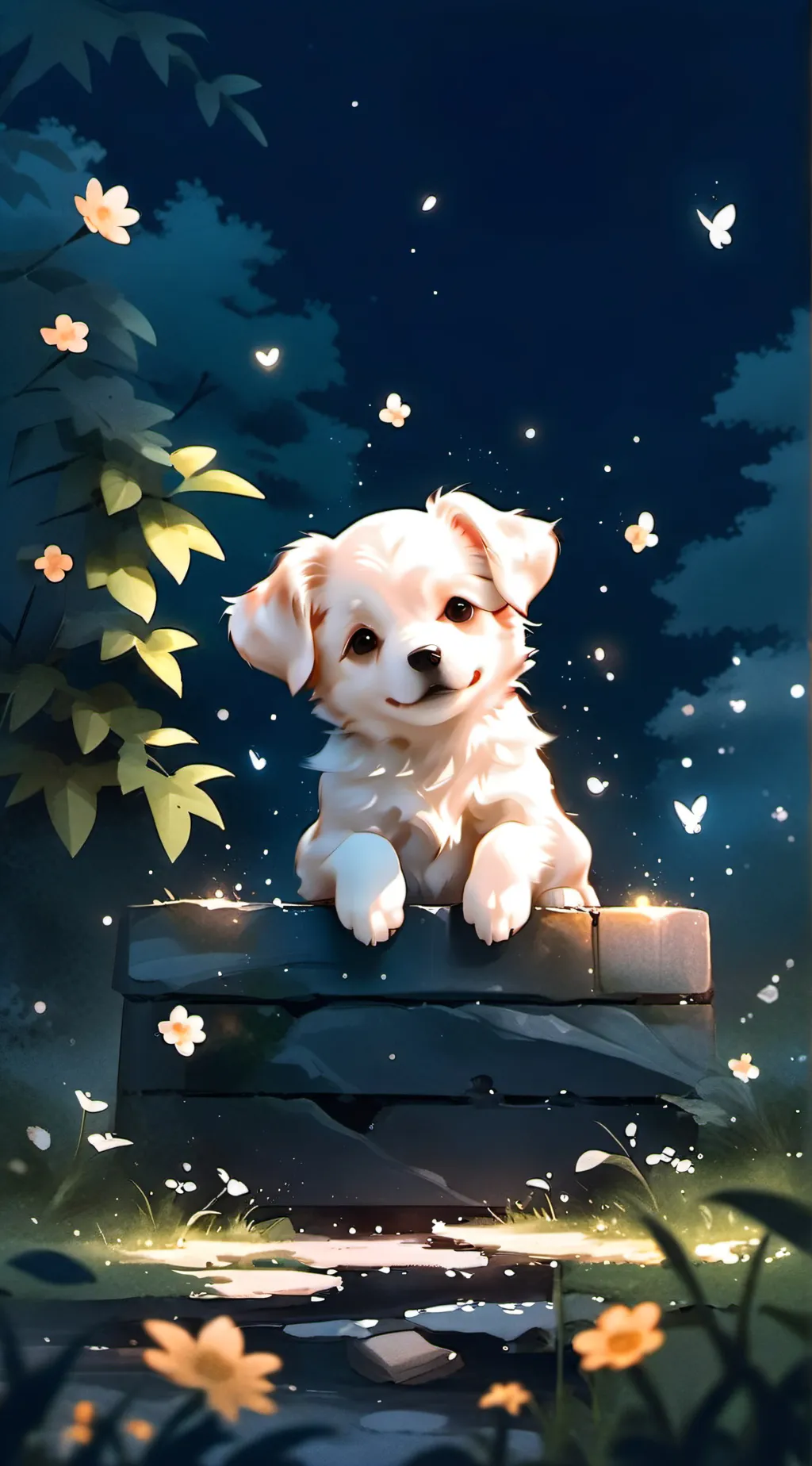 ai character: u found a puppy background