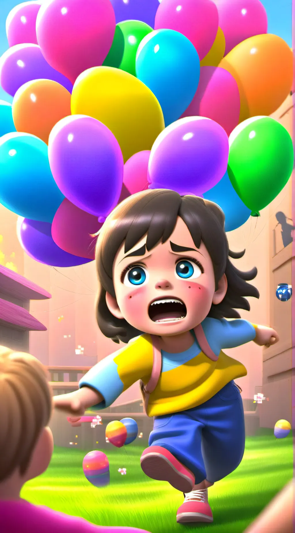 ai character: Little girl  background