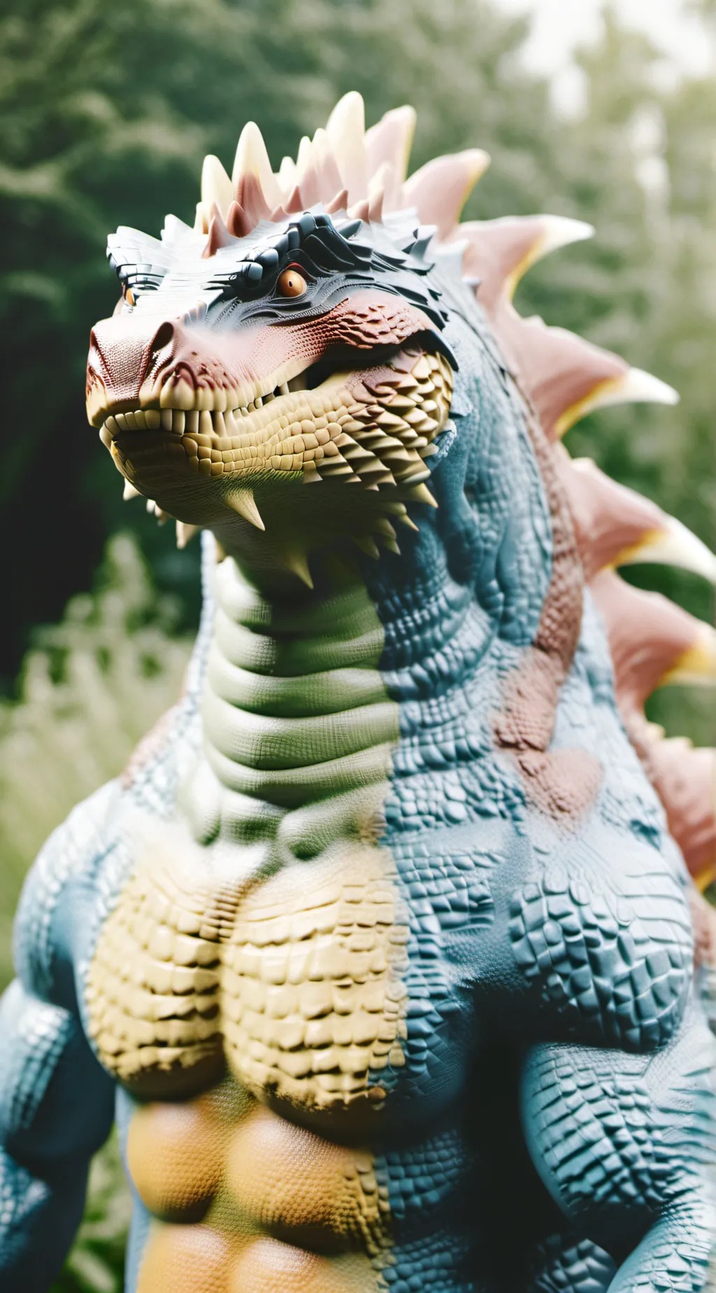 ai character: godzilla  background