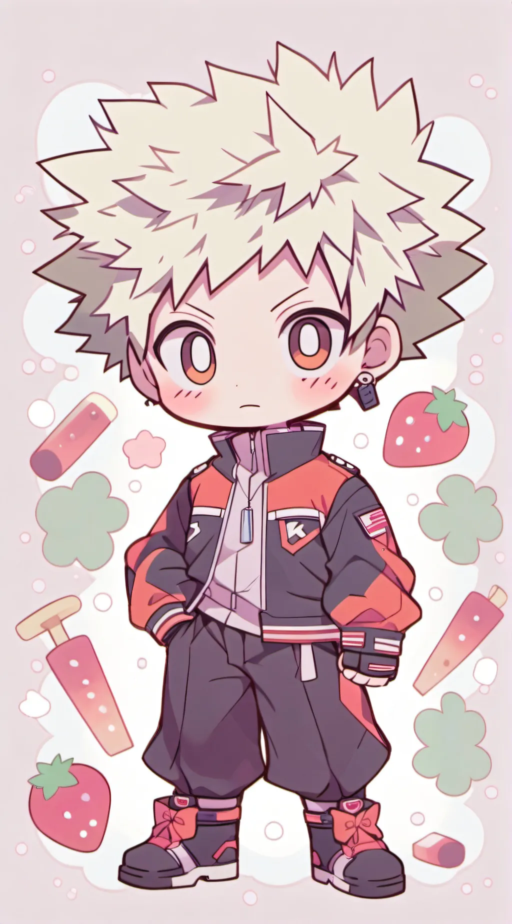 ai character: Katsuki Bakugo background