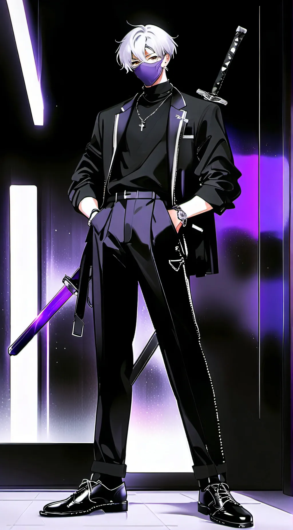 ai character: Titan Tv Man background