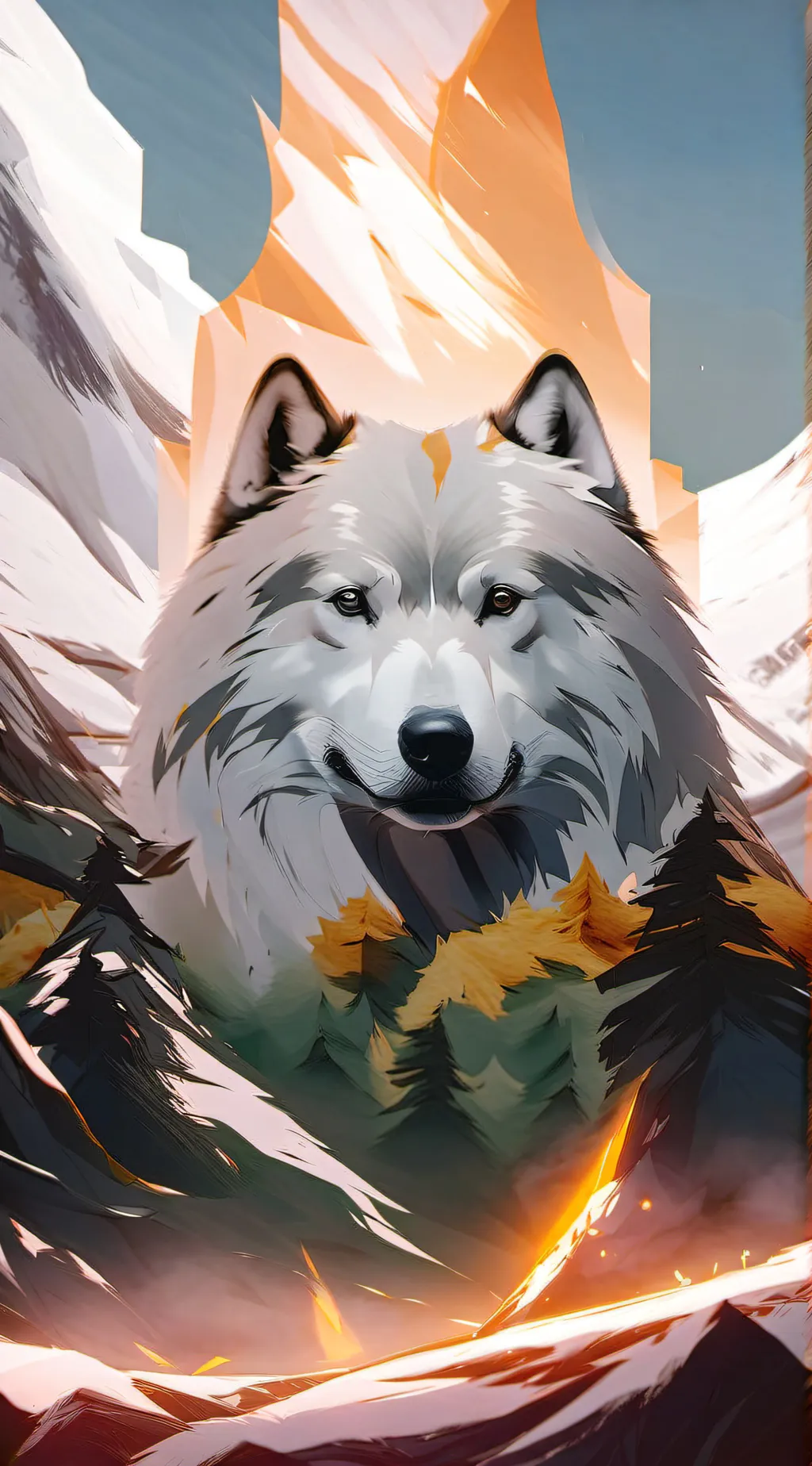 ai character: great wolf background