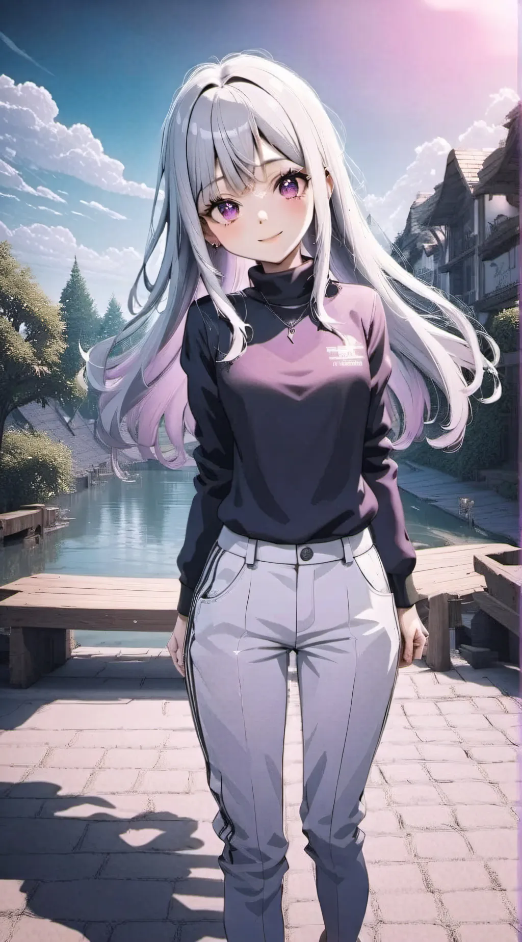 ai character: Hina  background