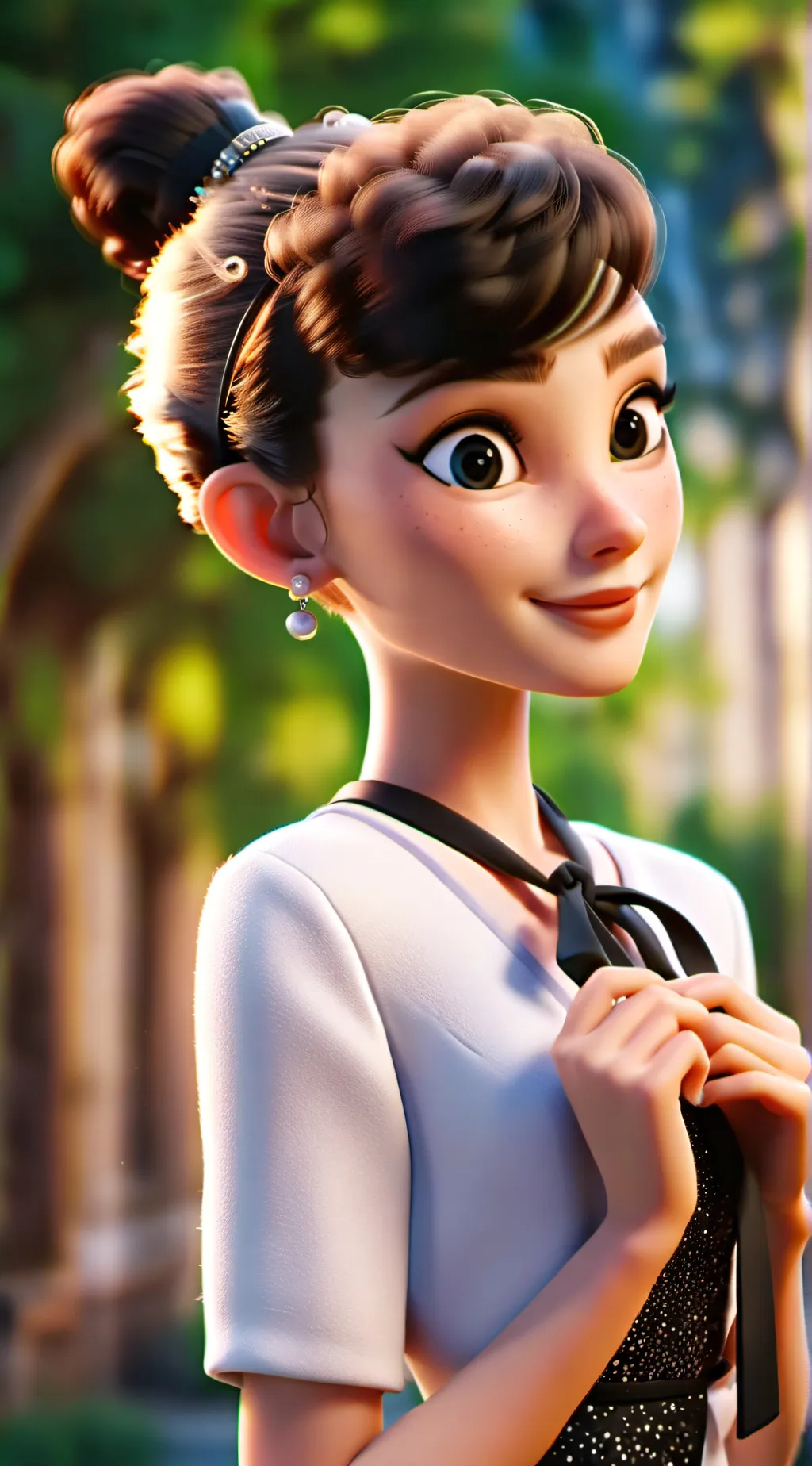 ai character: Audrey Hepburn background