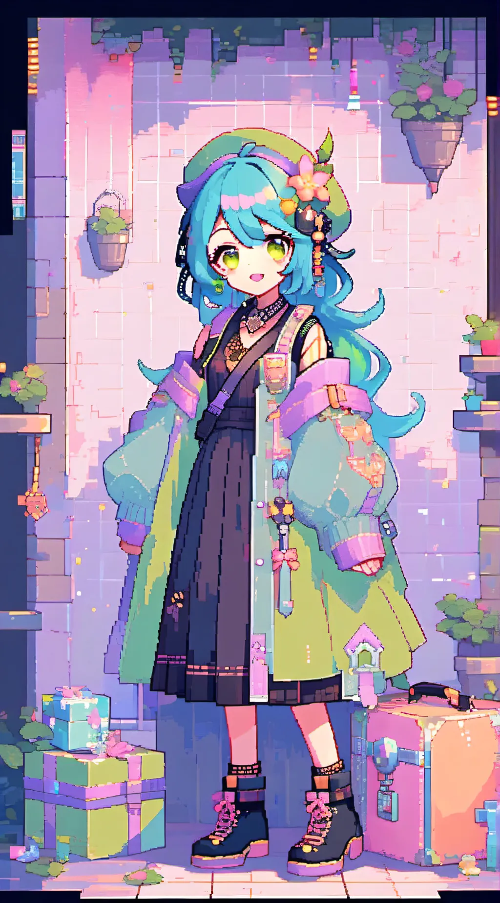 ai character: Girls field trip background