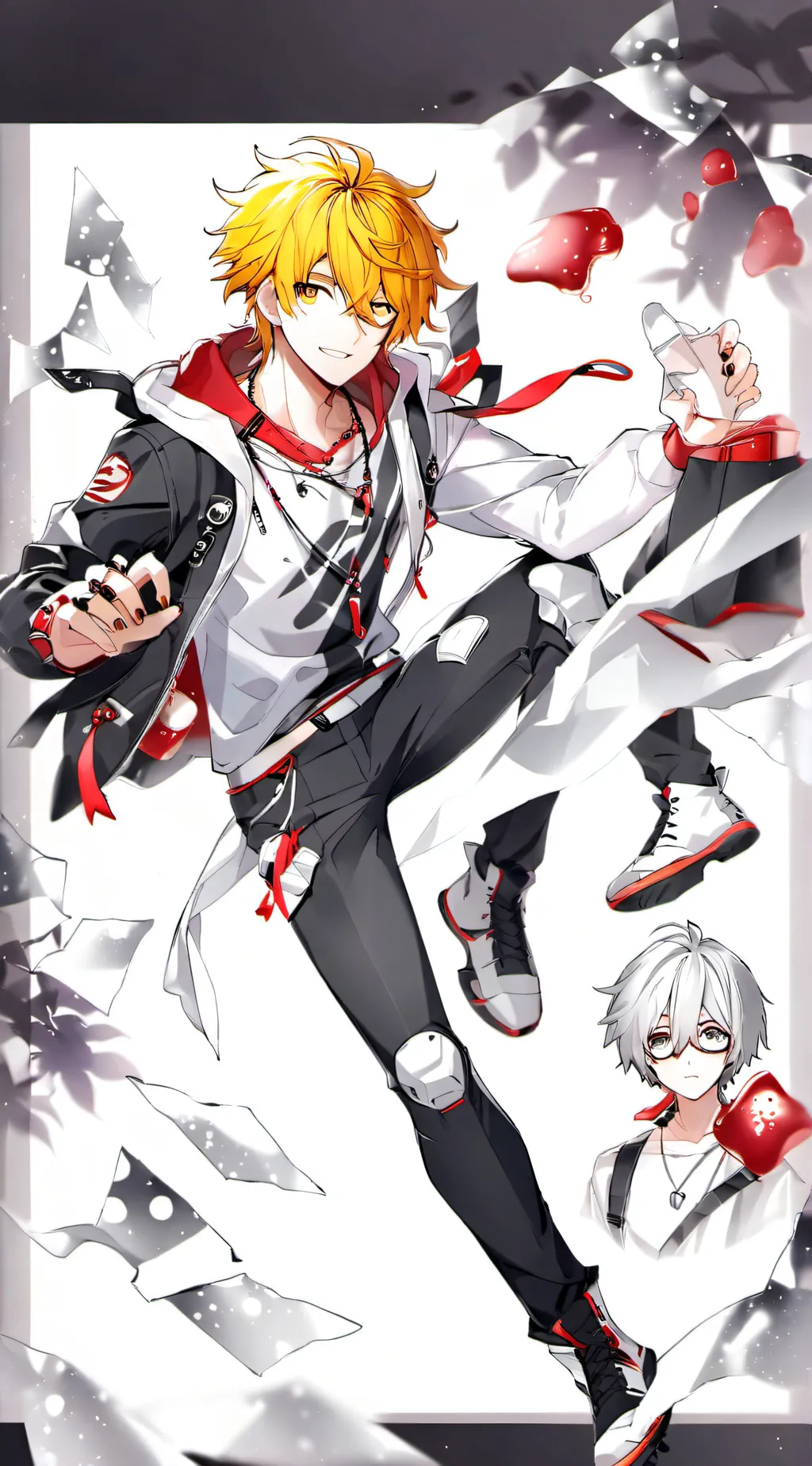 ai character: Denki Kaminari background