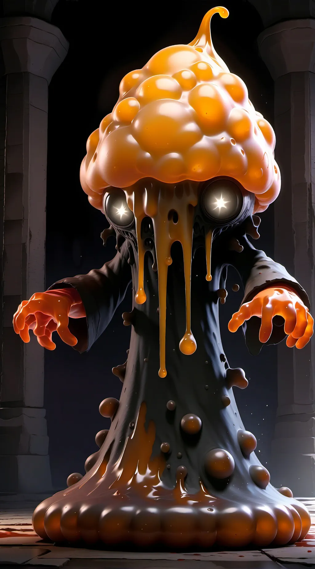 ai character: demonic goo background