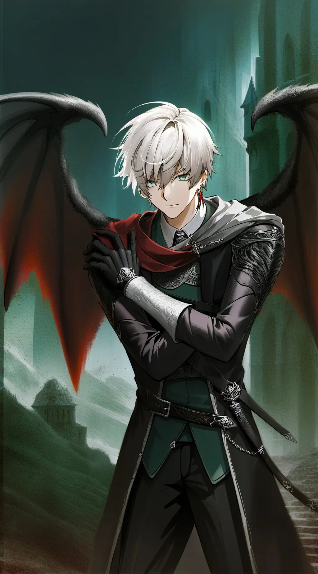 ai character: dragon boy background