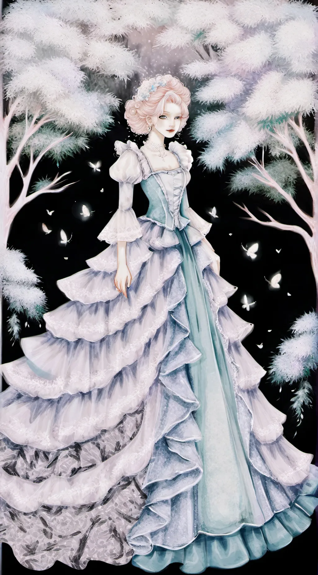 ai character: Giant women  background