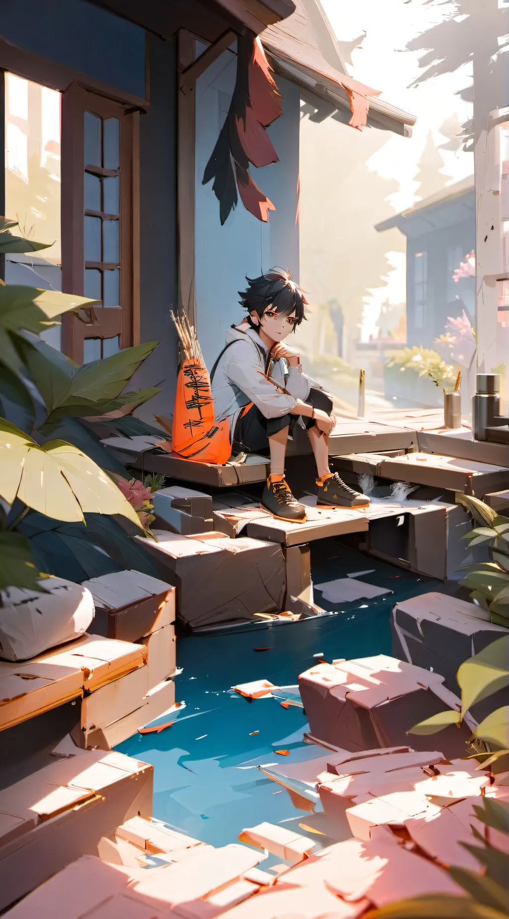 ai character: Aden  background