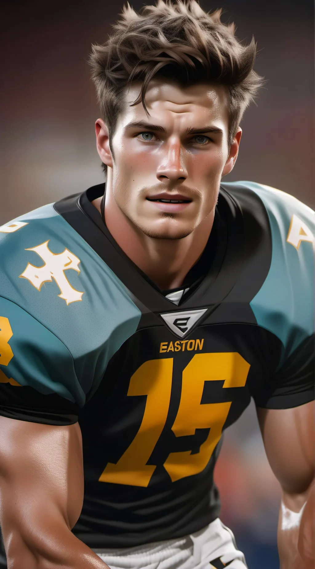 ai character: Easton Black background