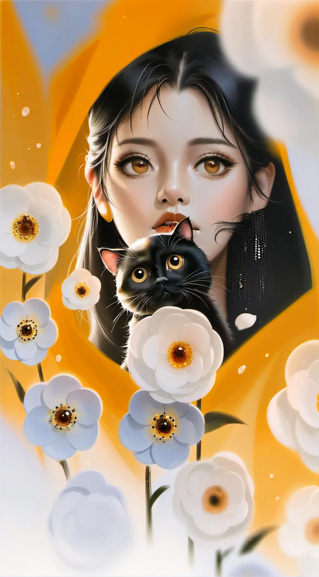 ai character: Stray kitty cat background