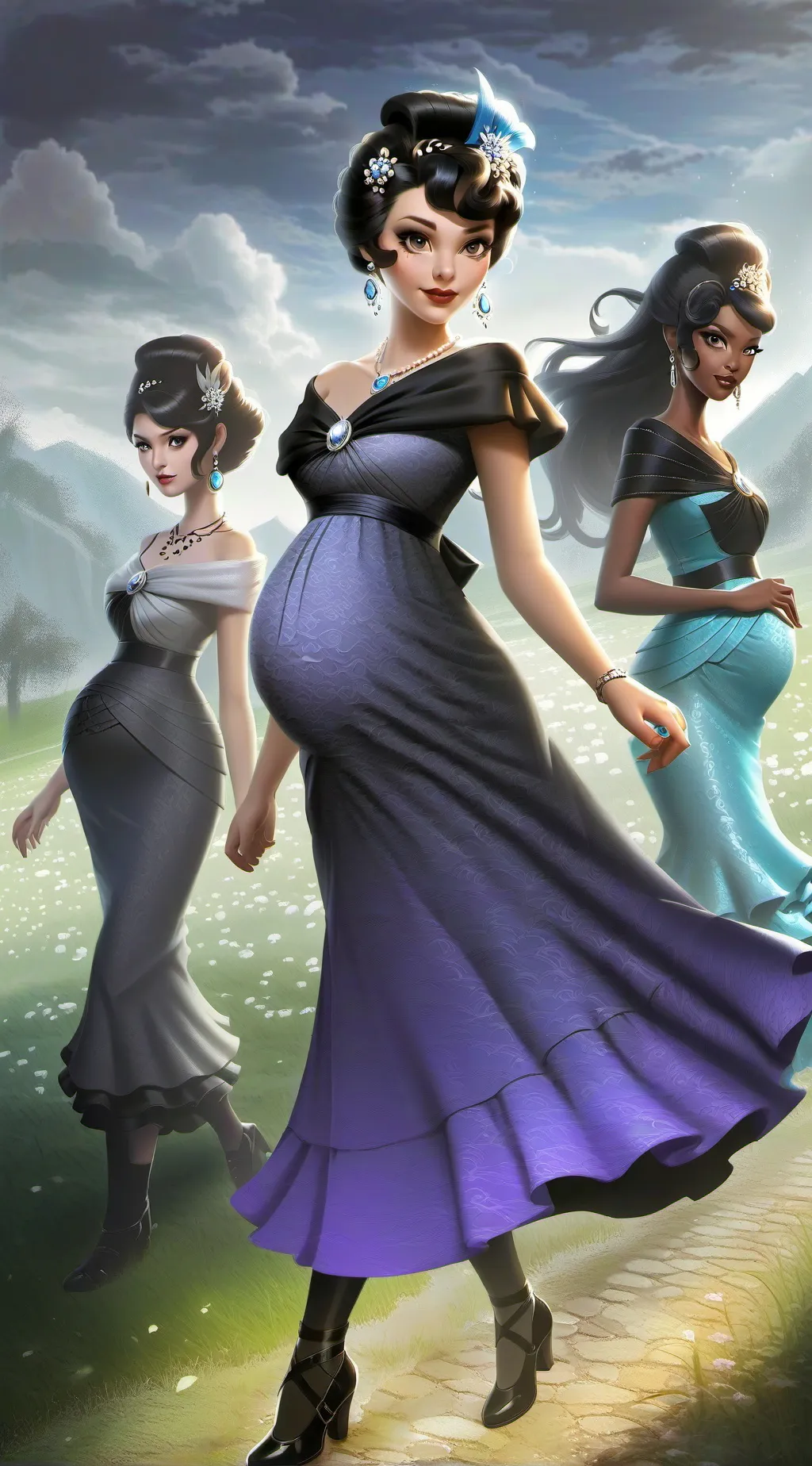 ai character: Zoey, Riley, Lola  background