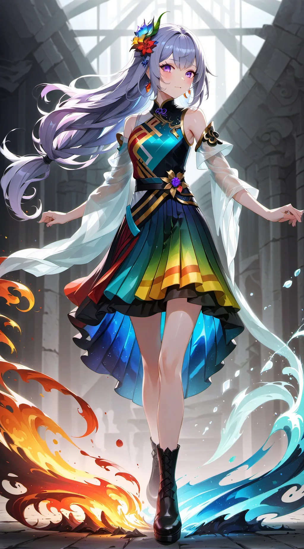 ai character: Amber background