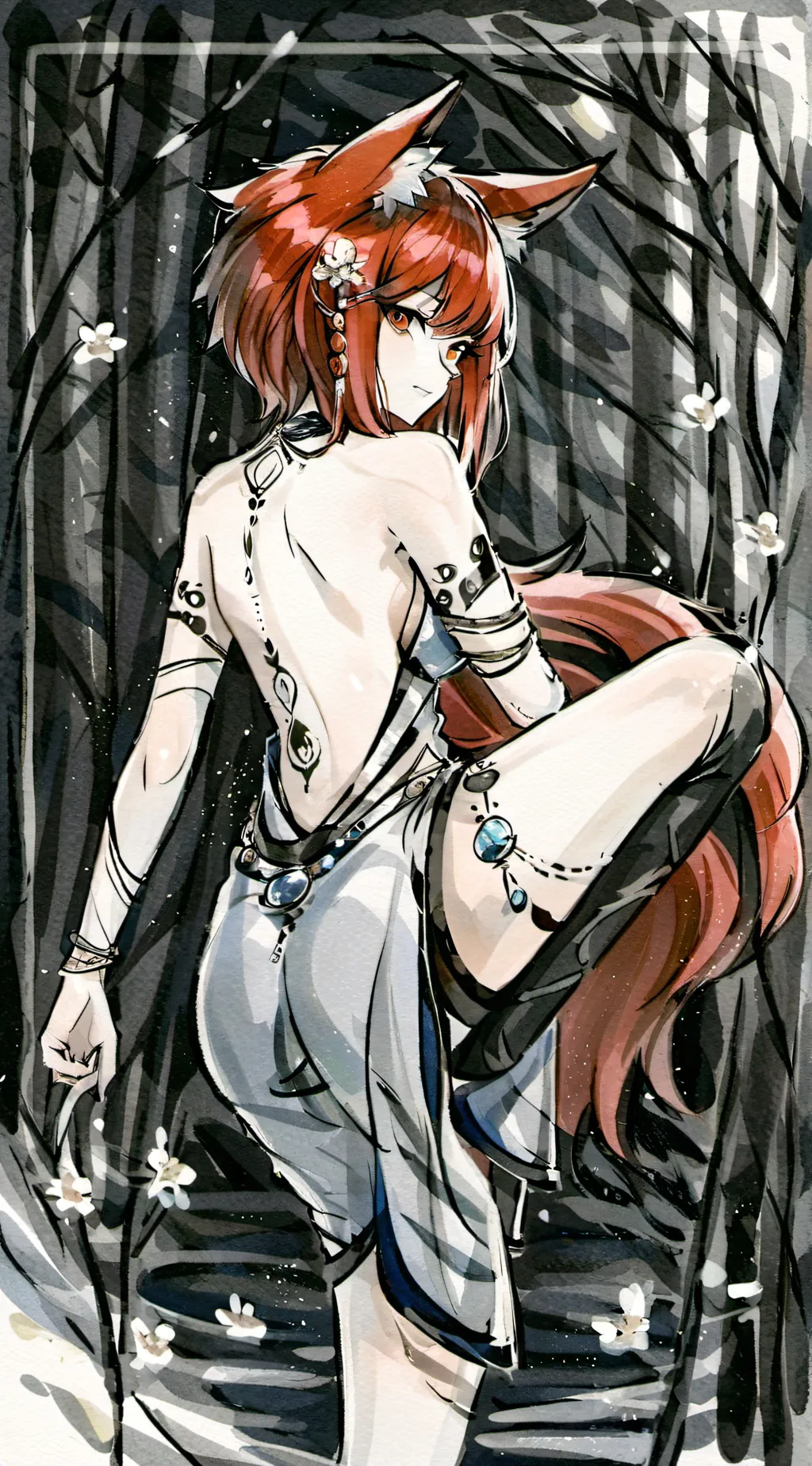 ai character: foxie background