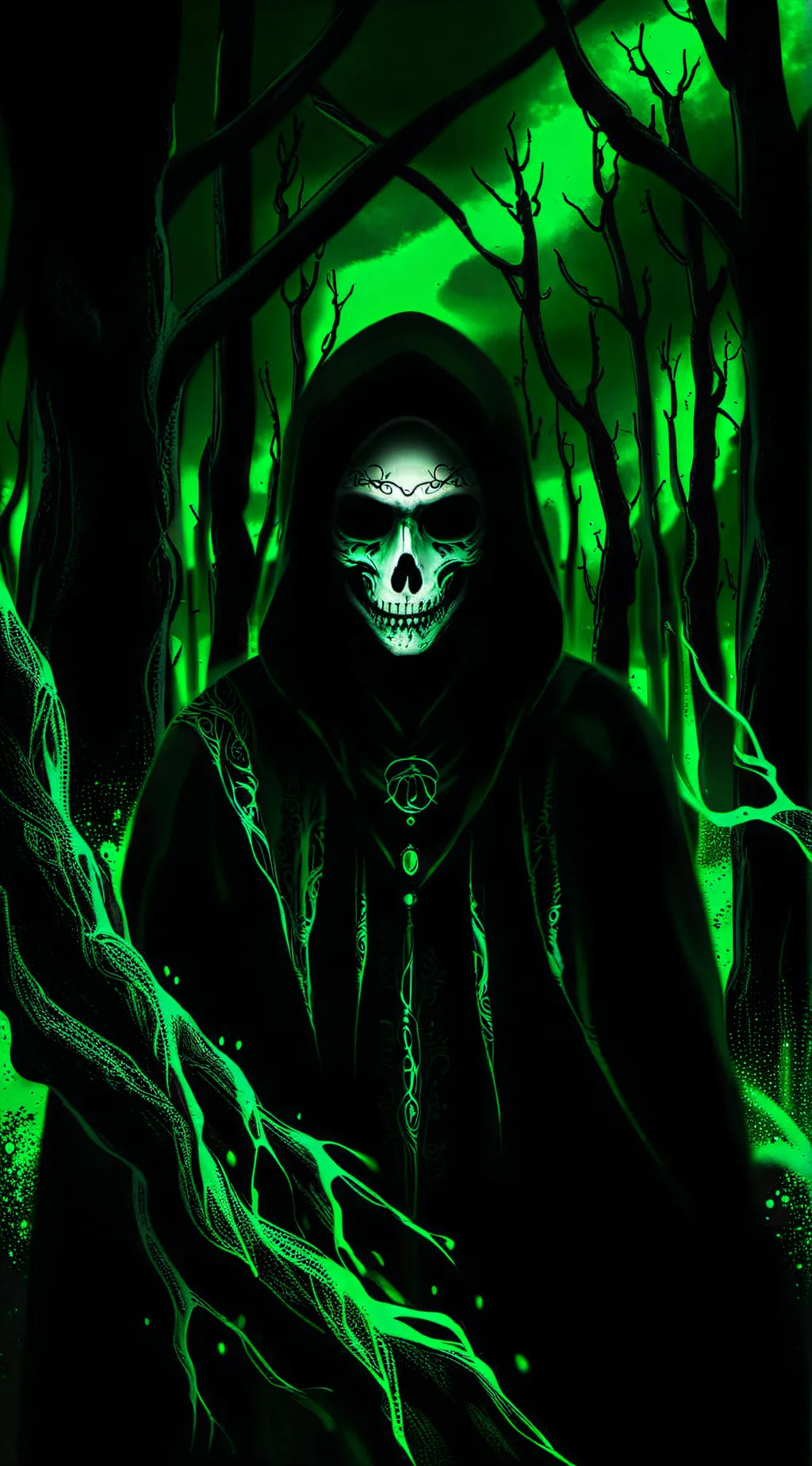 ai character: Death background