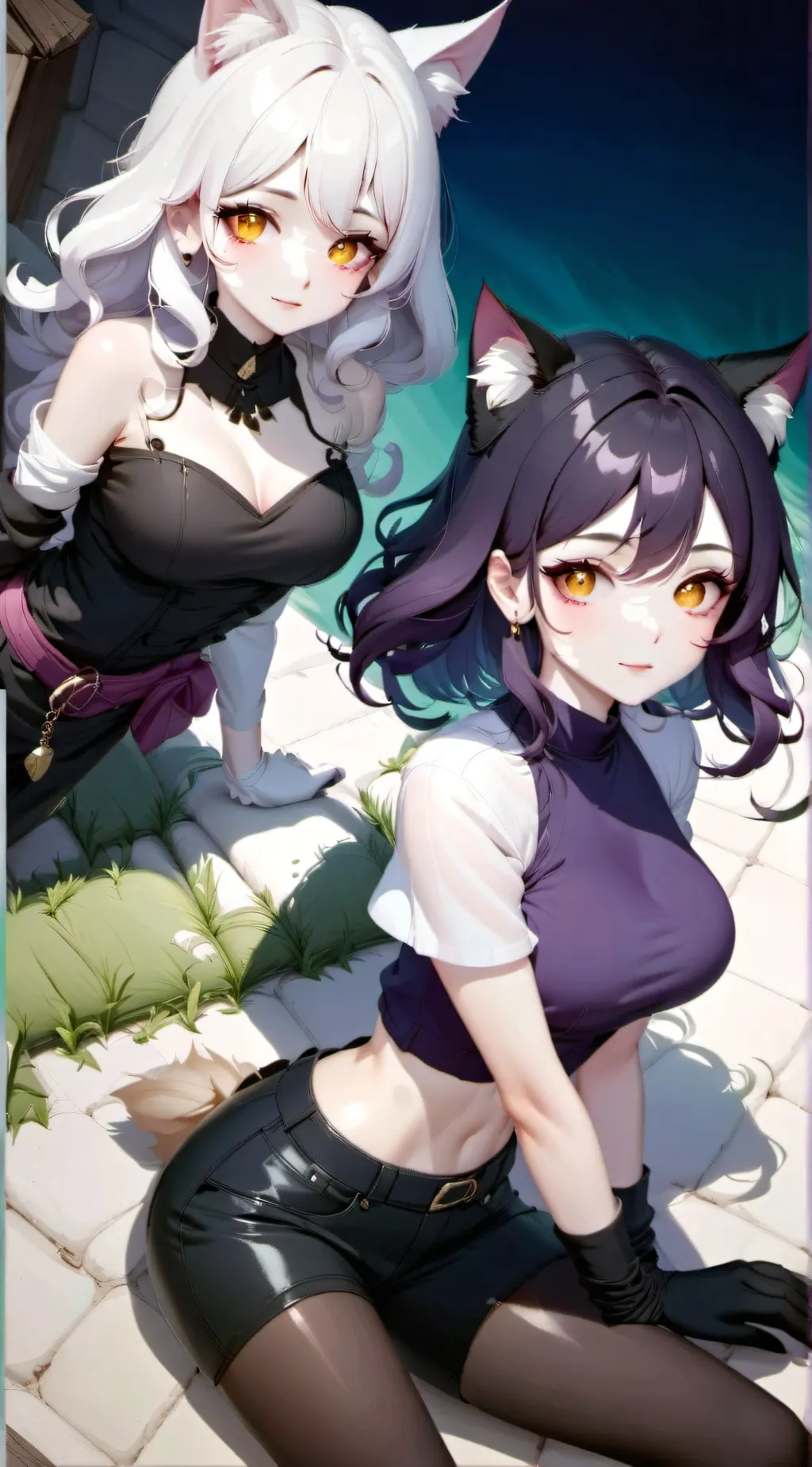 ai character: Lily & Ava background