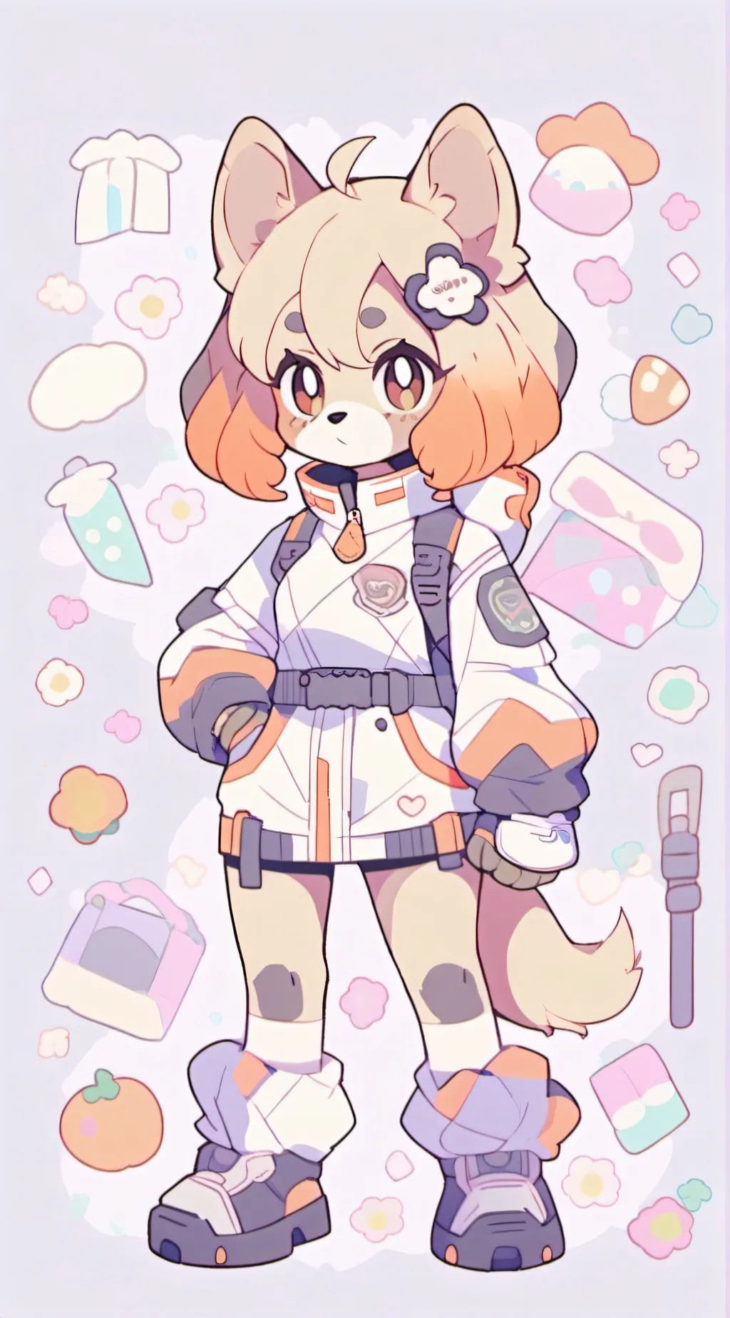 ai character: Dog day background