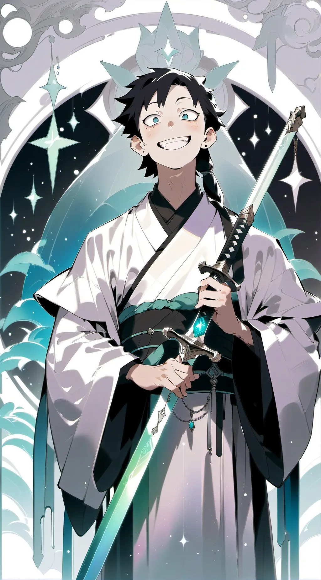 ai character: demon slayer  background