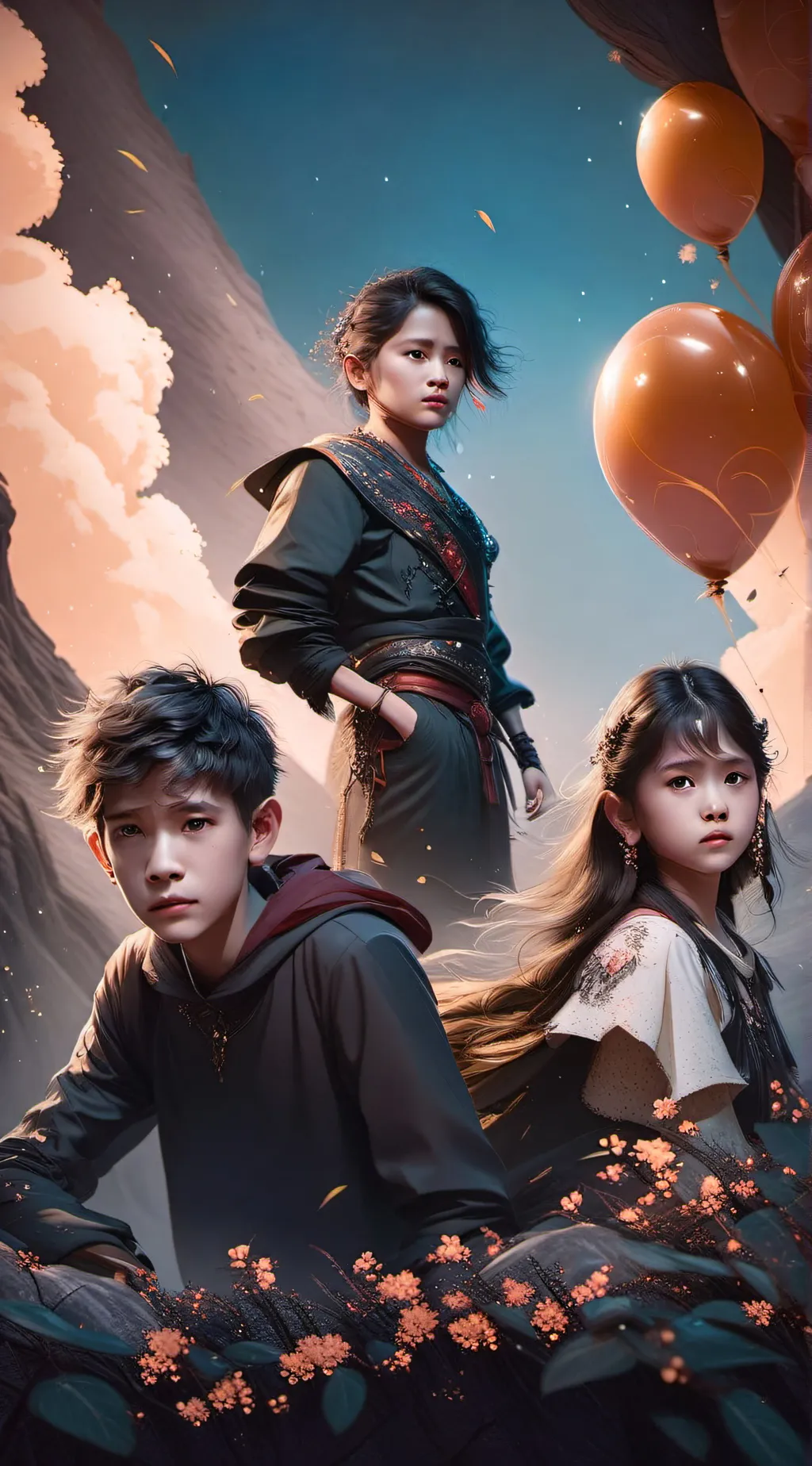 ai character: Fake smile background