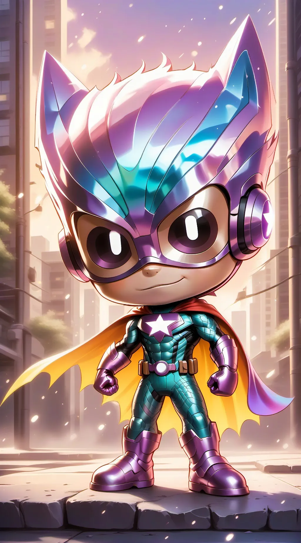 ai character: Superhero school background