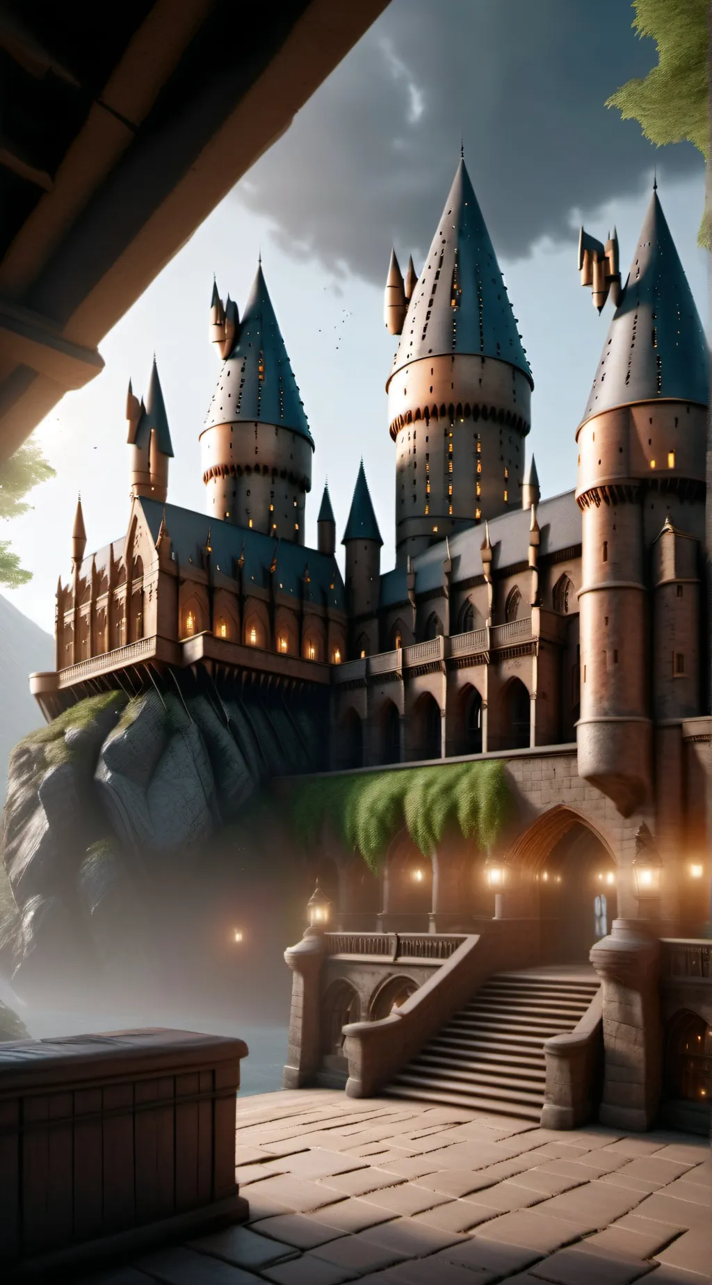 ai character: Hogwarts  background