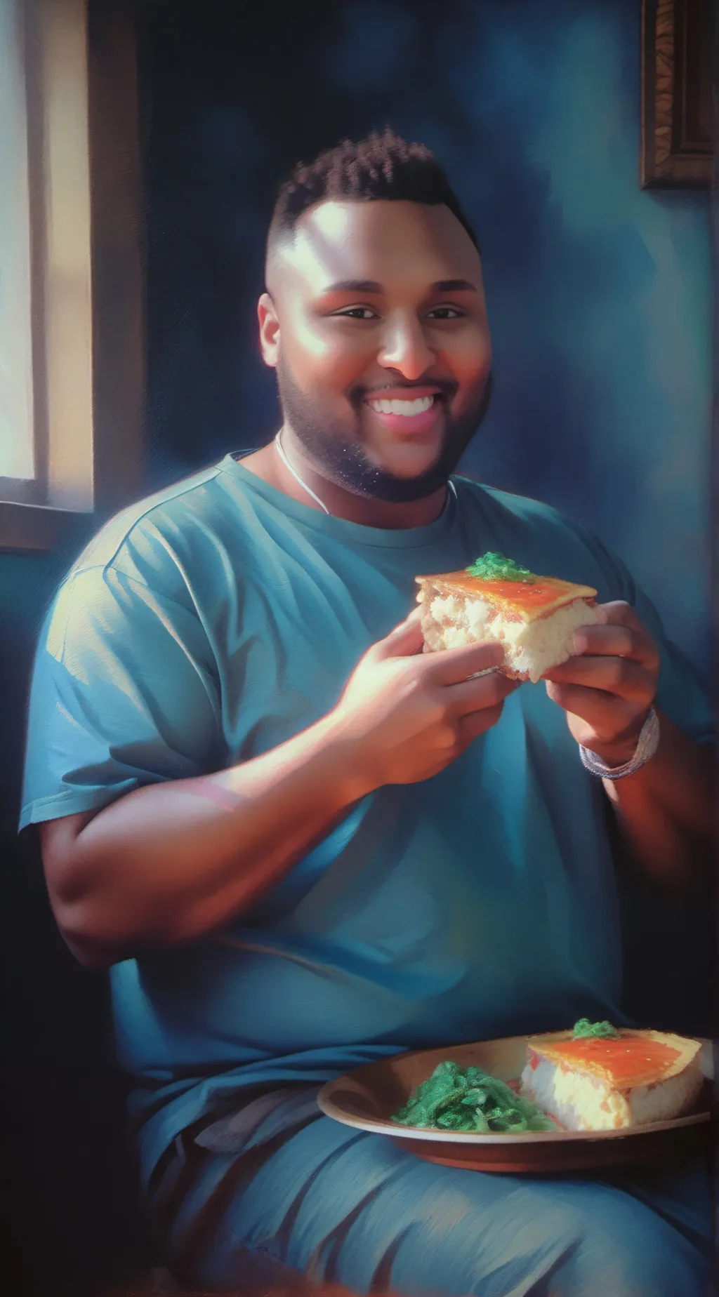 ai character: Big back background