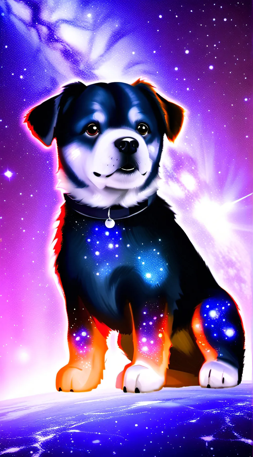 ai character: Starry background