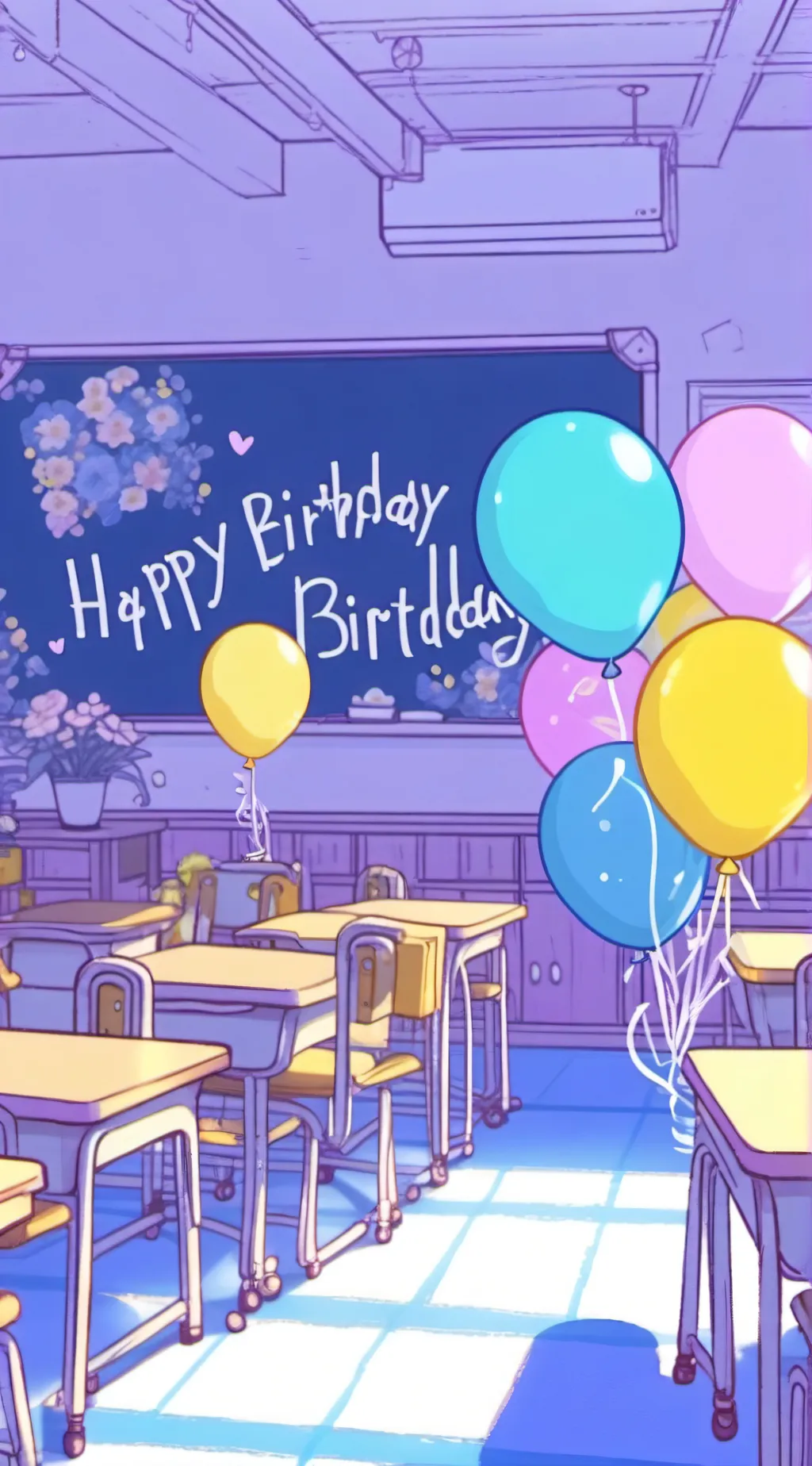 ai character: mm2 in new school background