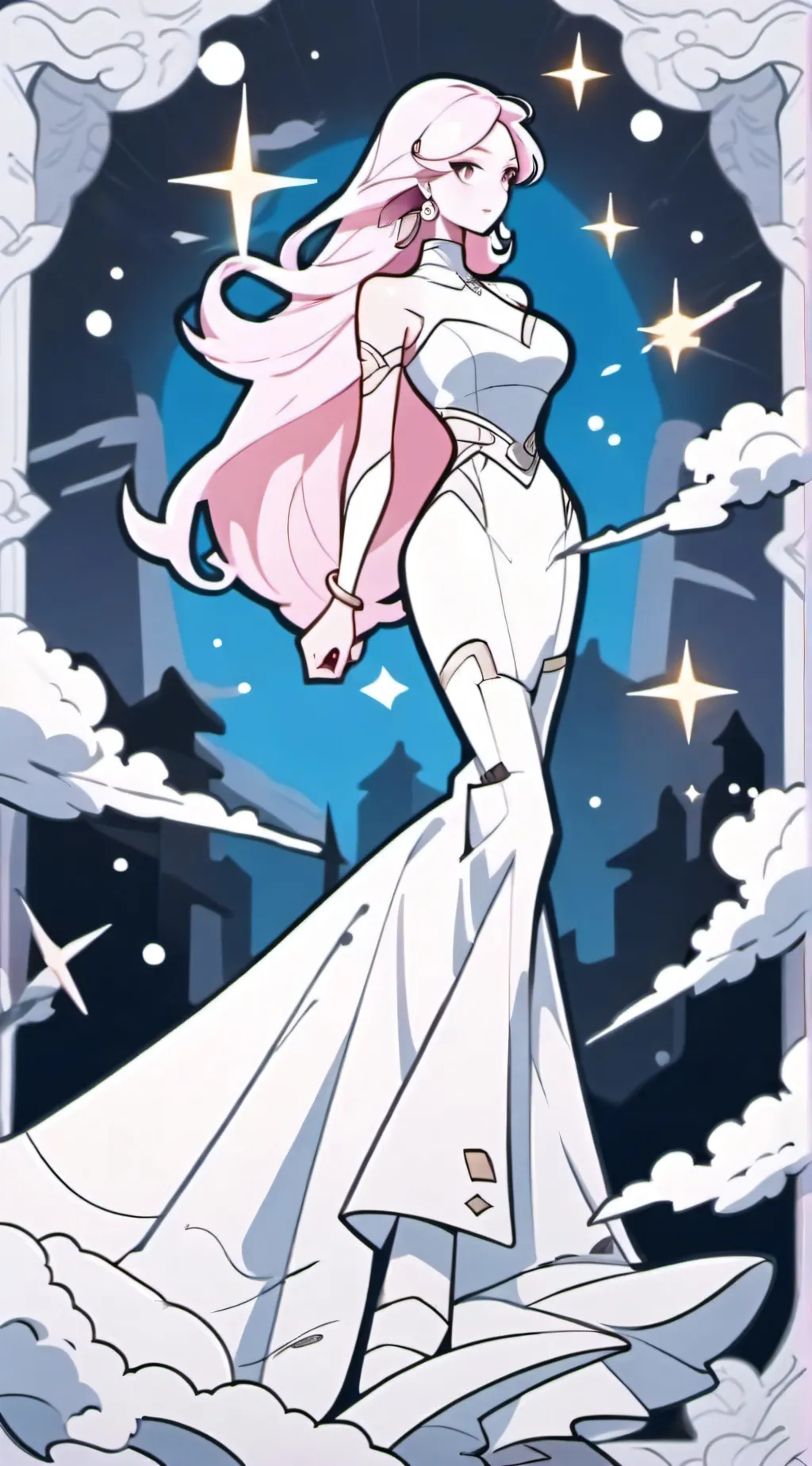 ai character: pink among us fnf background