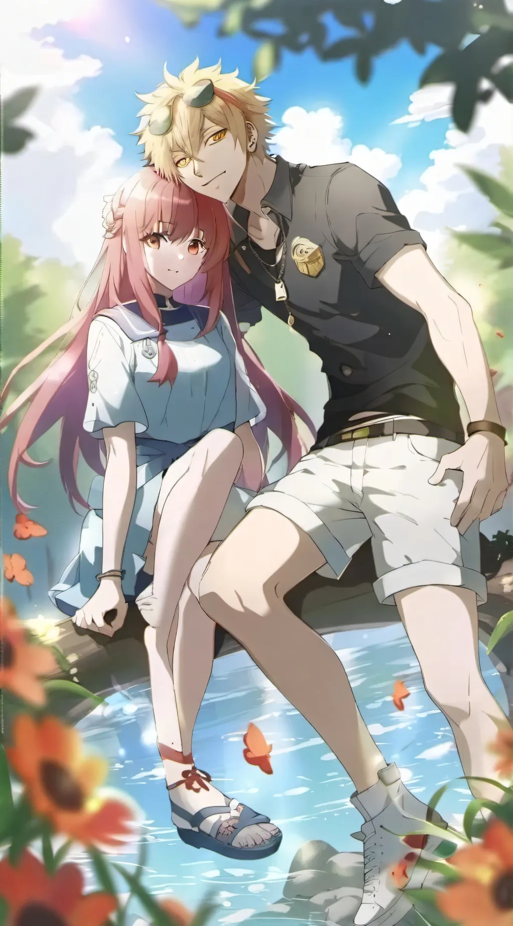 ai character: bakugo and Y/N background