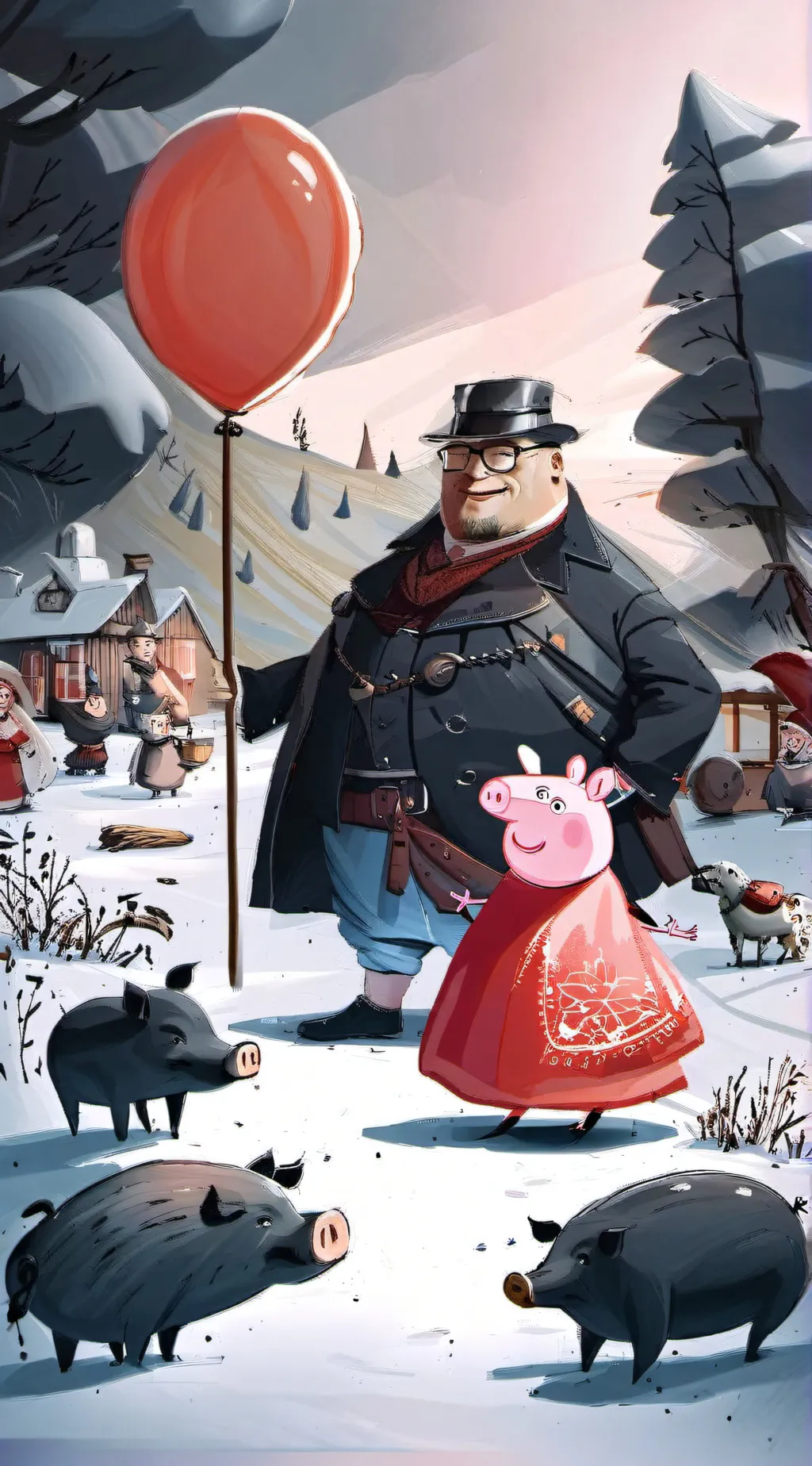 ai character: peppa pig background