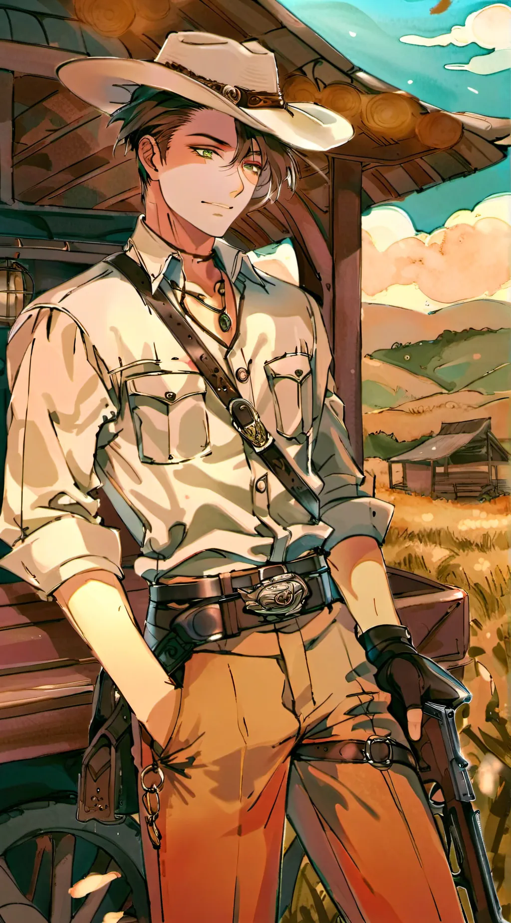 ai character: •Normin Anderson•  background