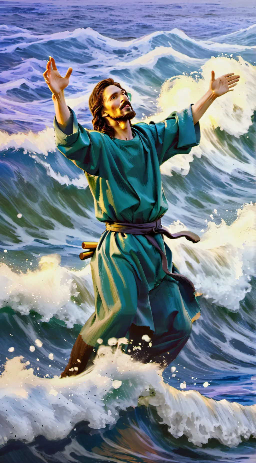 ai character: Jesus background