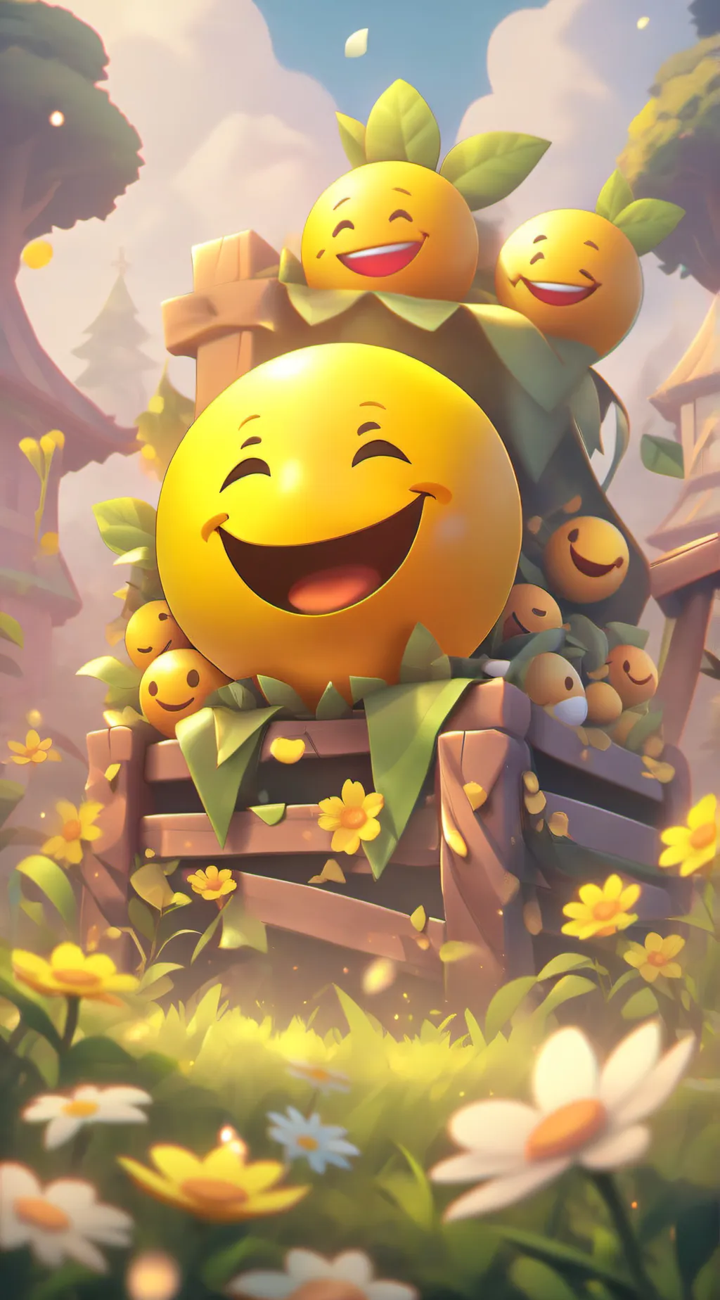 ai character: yellow face background