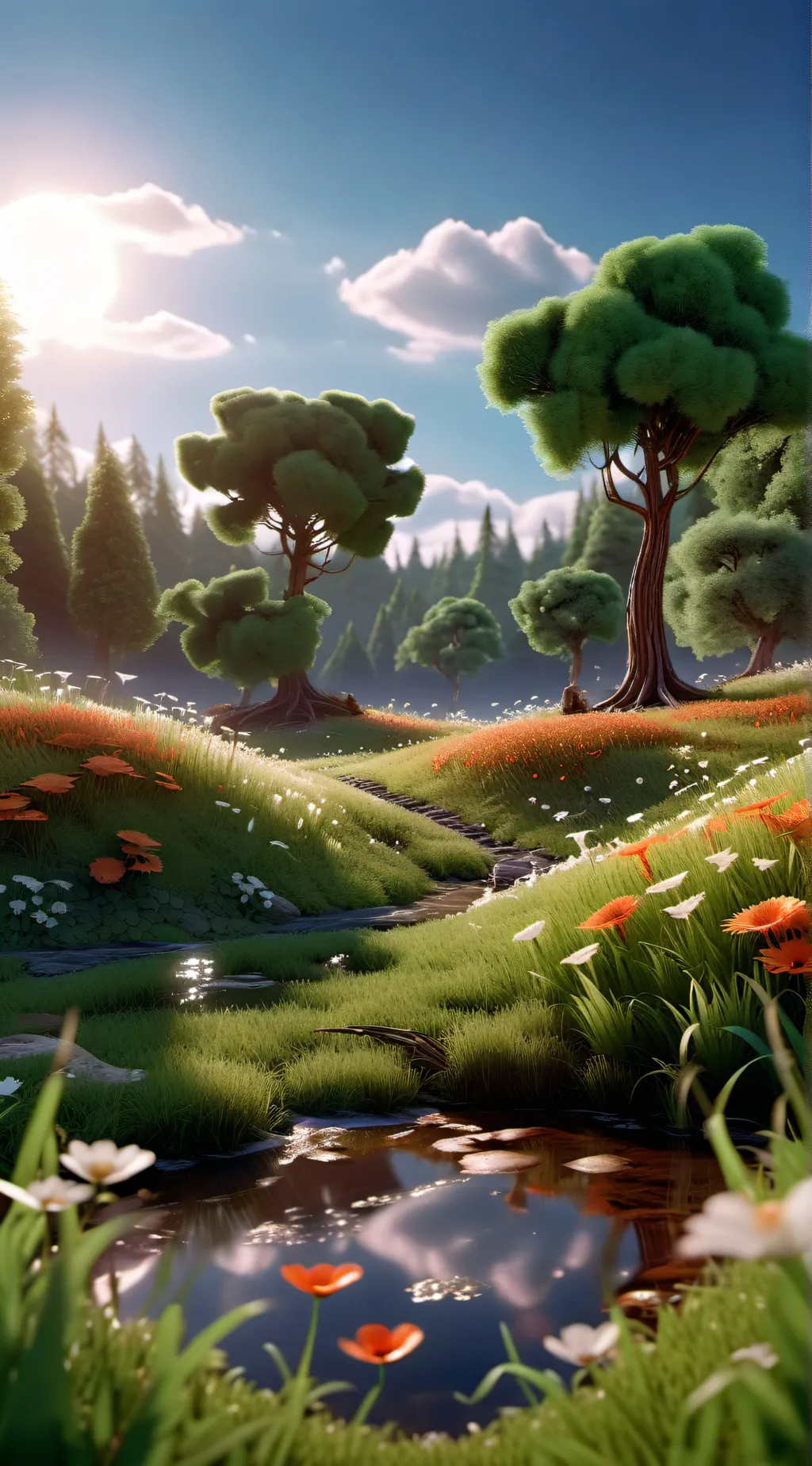 ai character: Grass background